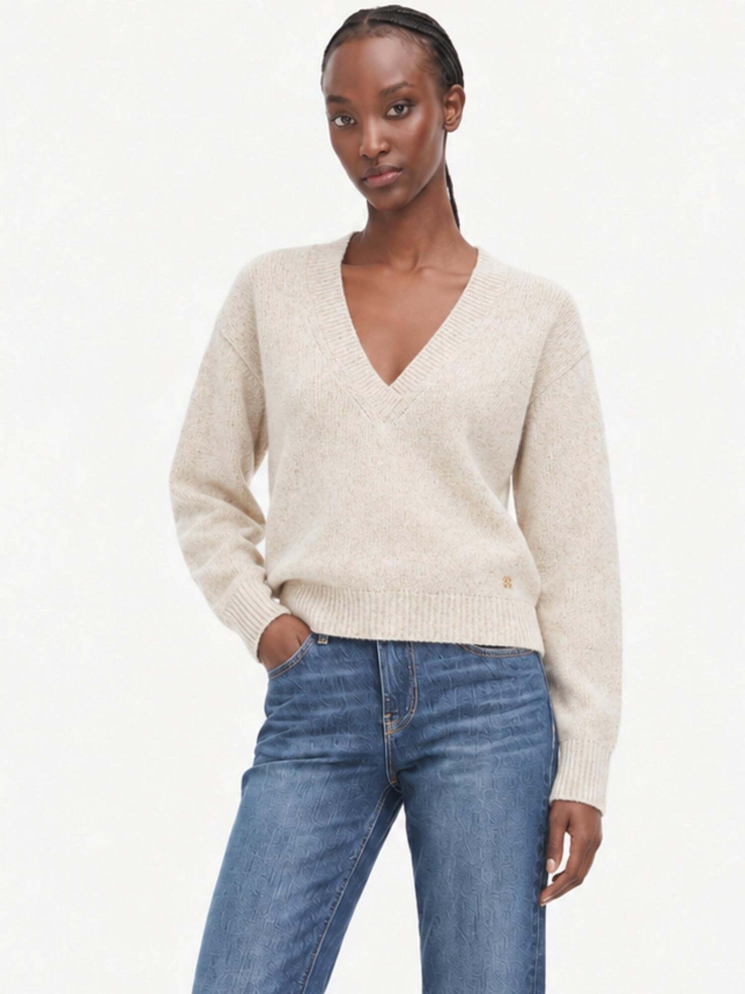 GUESS Jersey 'W6BR42Z1438' offwhite – imagen 2