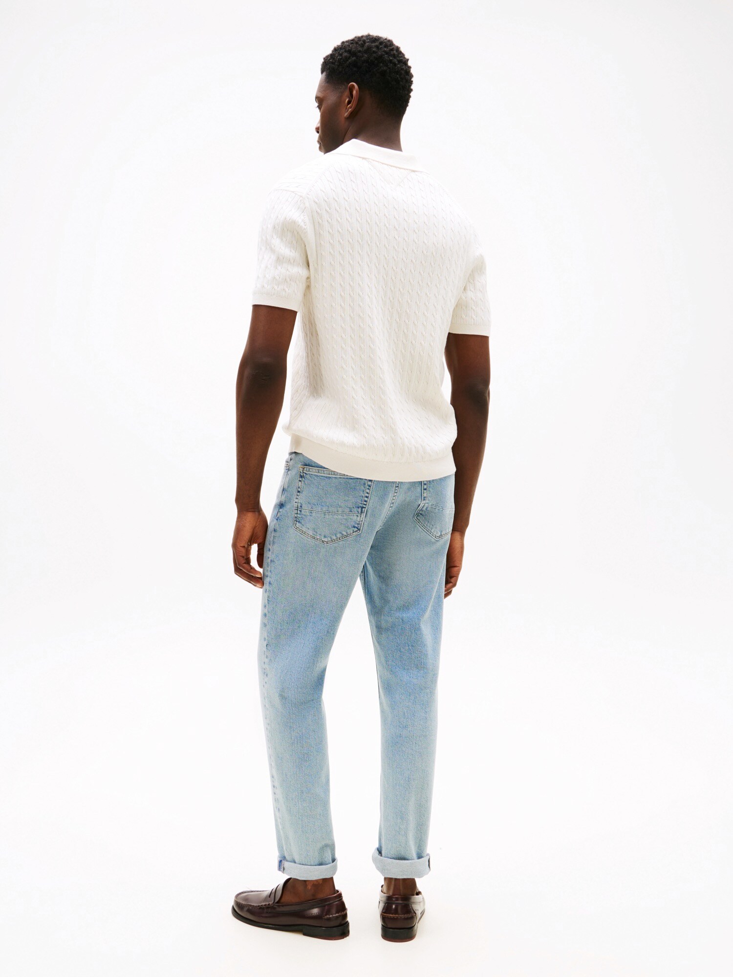 TOMMY HILFIGER Tričko 'Cable Short Sleeve'  biela (obrázok 3)