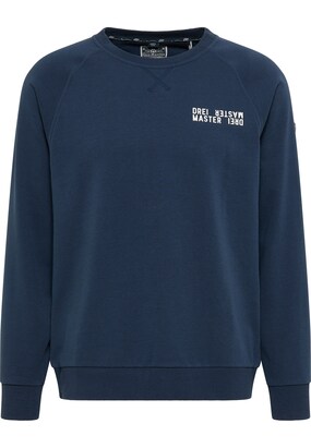 DreiMaster Maritim Sweatshirt ‘Bridgeport’ Donkerblauw / Wit