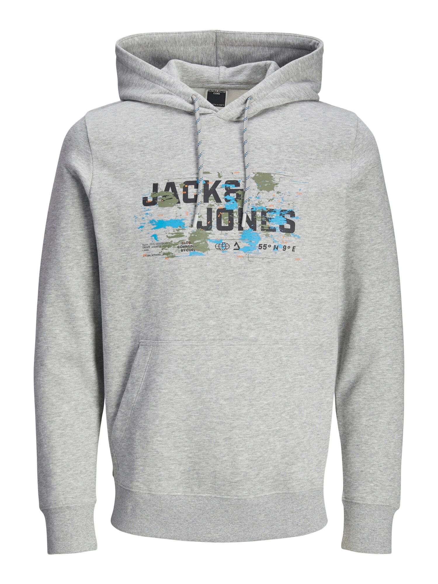 JACK & JONES Mikina  azúrová / sivá / olivová / čierna