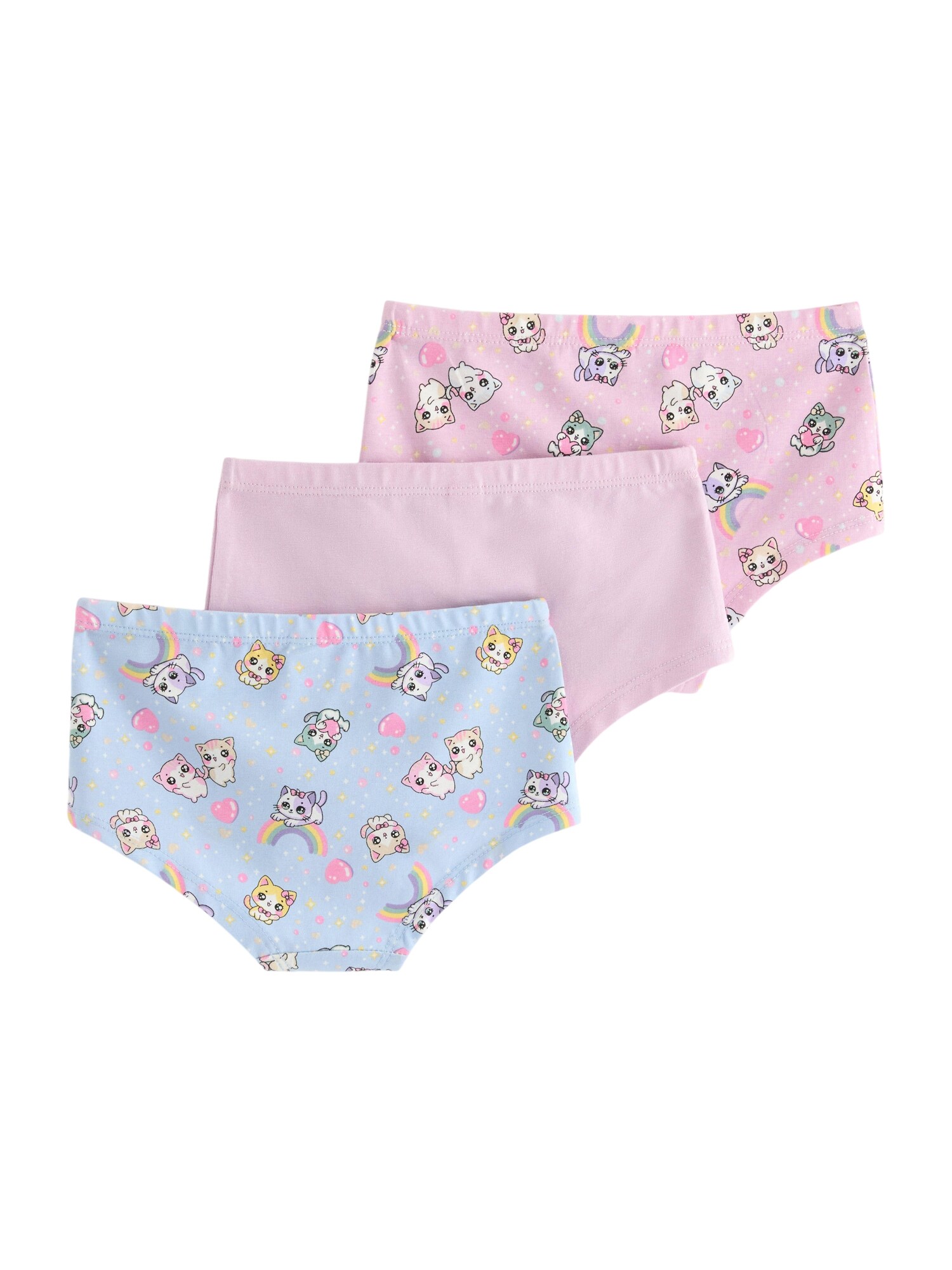 Lindex Alsónadrág 'Kawaii'  pasztellkék / sárga / pasztellila / rózsaszín termék 2. képe
