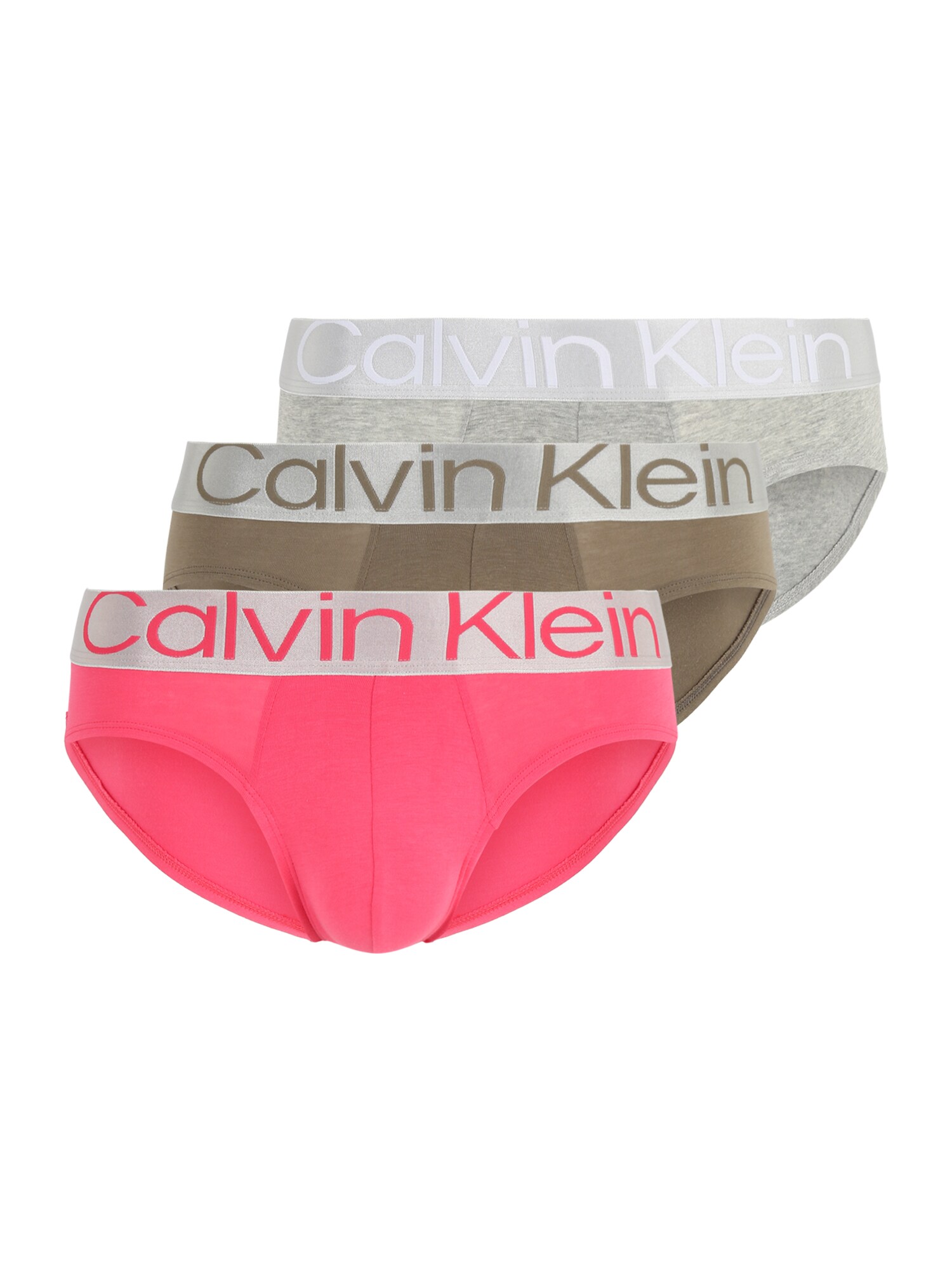 Calvin Klein Underwear Слип  сиво / маслина / розово / бяло