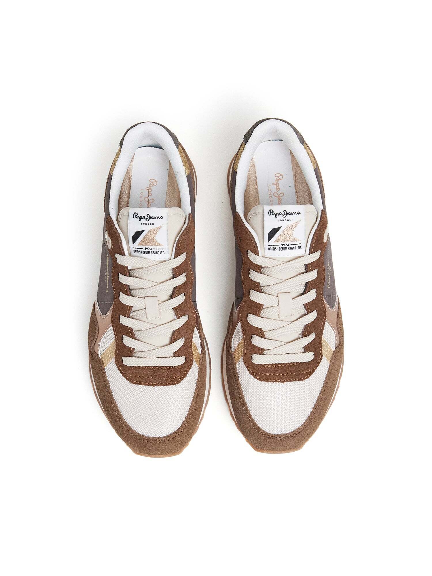 Pepe Jeans Zapatillas deportivas bajas 'BRIT MIXT W'  beige claro / marrón / oro / gris / blanco – imagen 2
