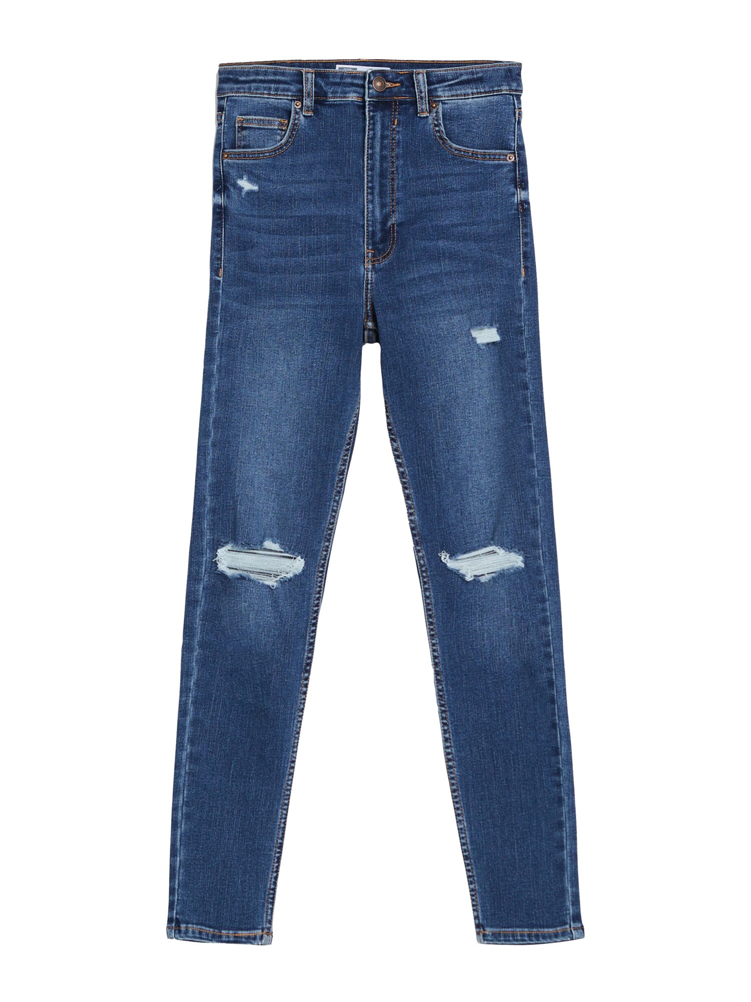 Bershka Kavbojke  temno modra