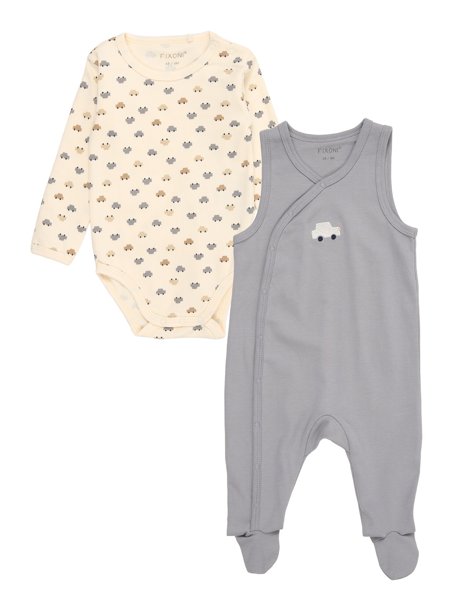 Fixoni Set  crem / albastru fumuriu / maro caramel / negru