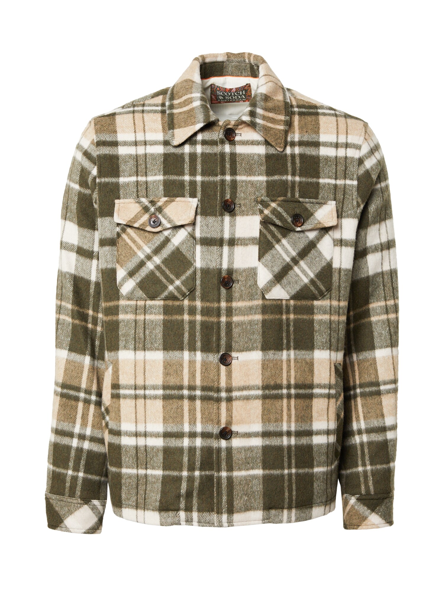 SCOTCH & SODA Prechodná bunda  kaki / olivová / biela