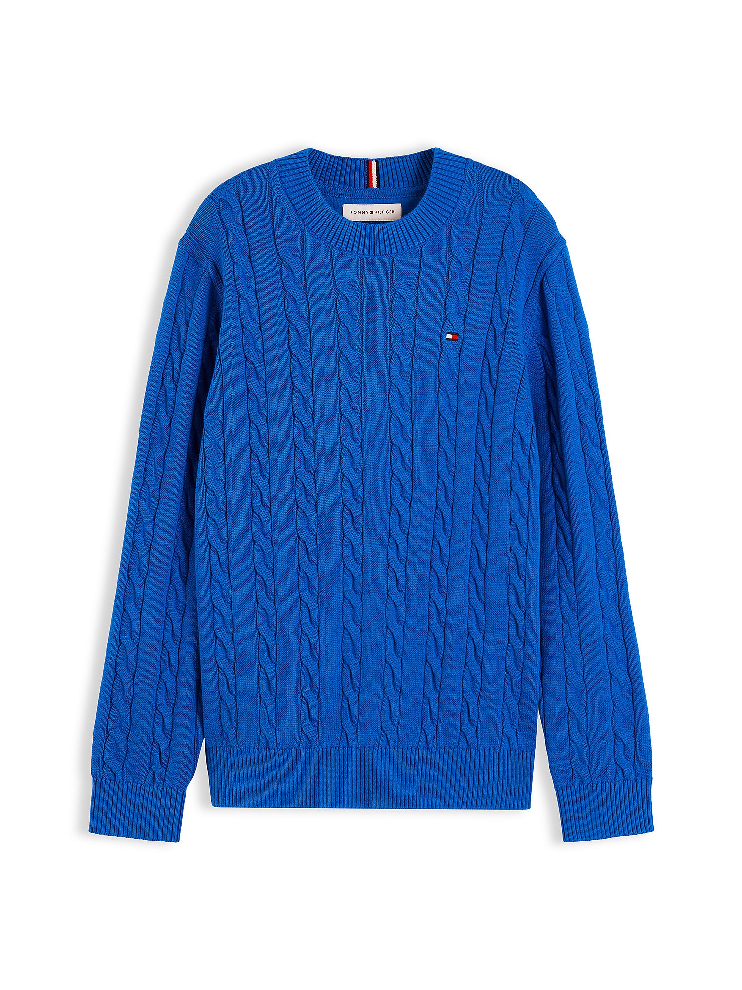TOMMY HILFIGER Pulover Essential albastru regal