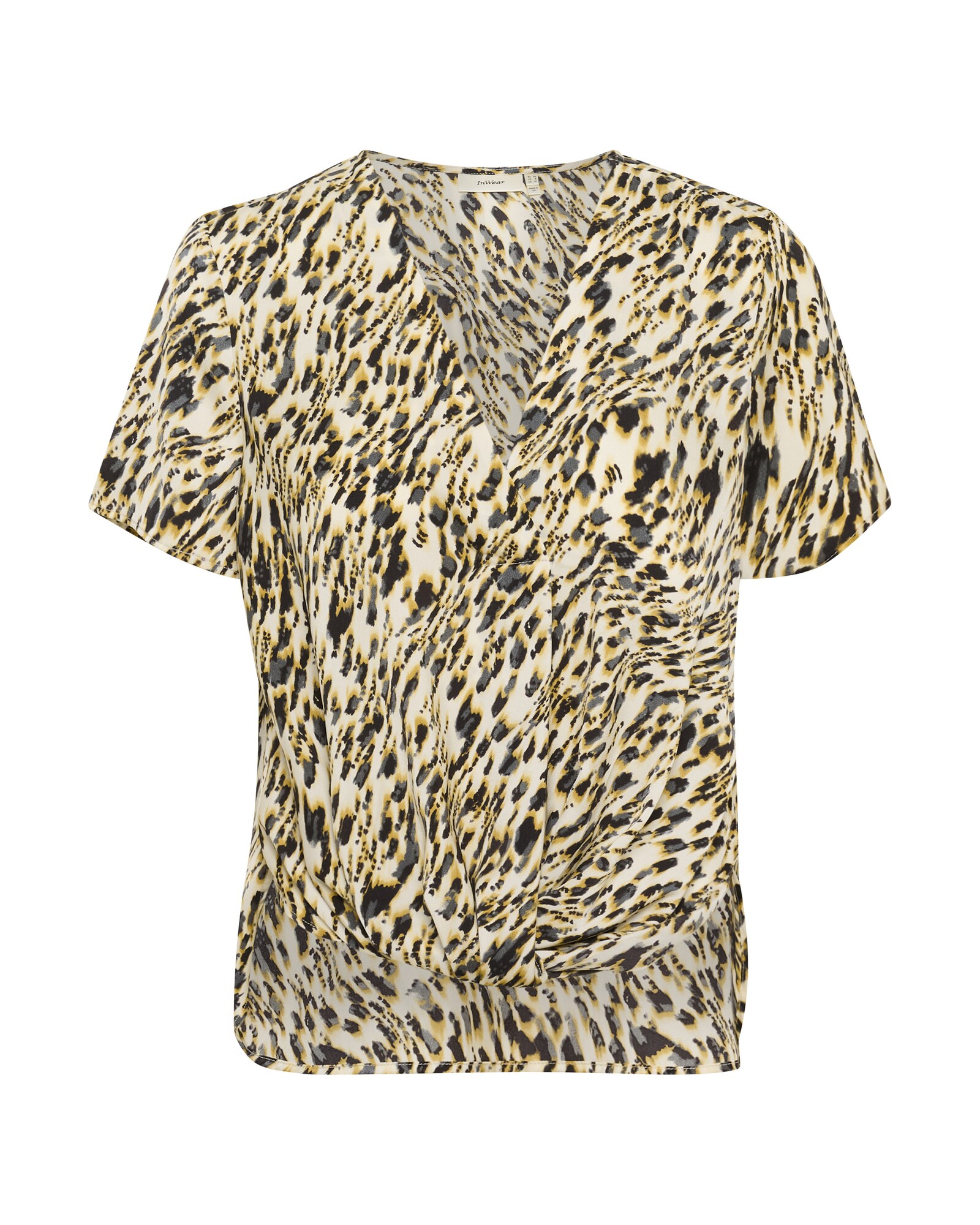 InWear Blusa 'Kinley'  negro moteado / blanco cáscara de huevo