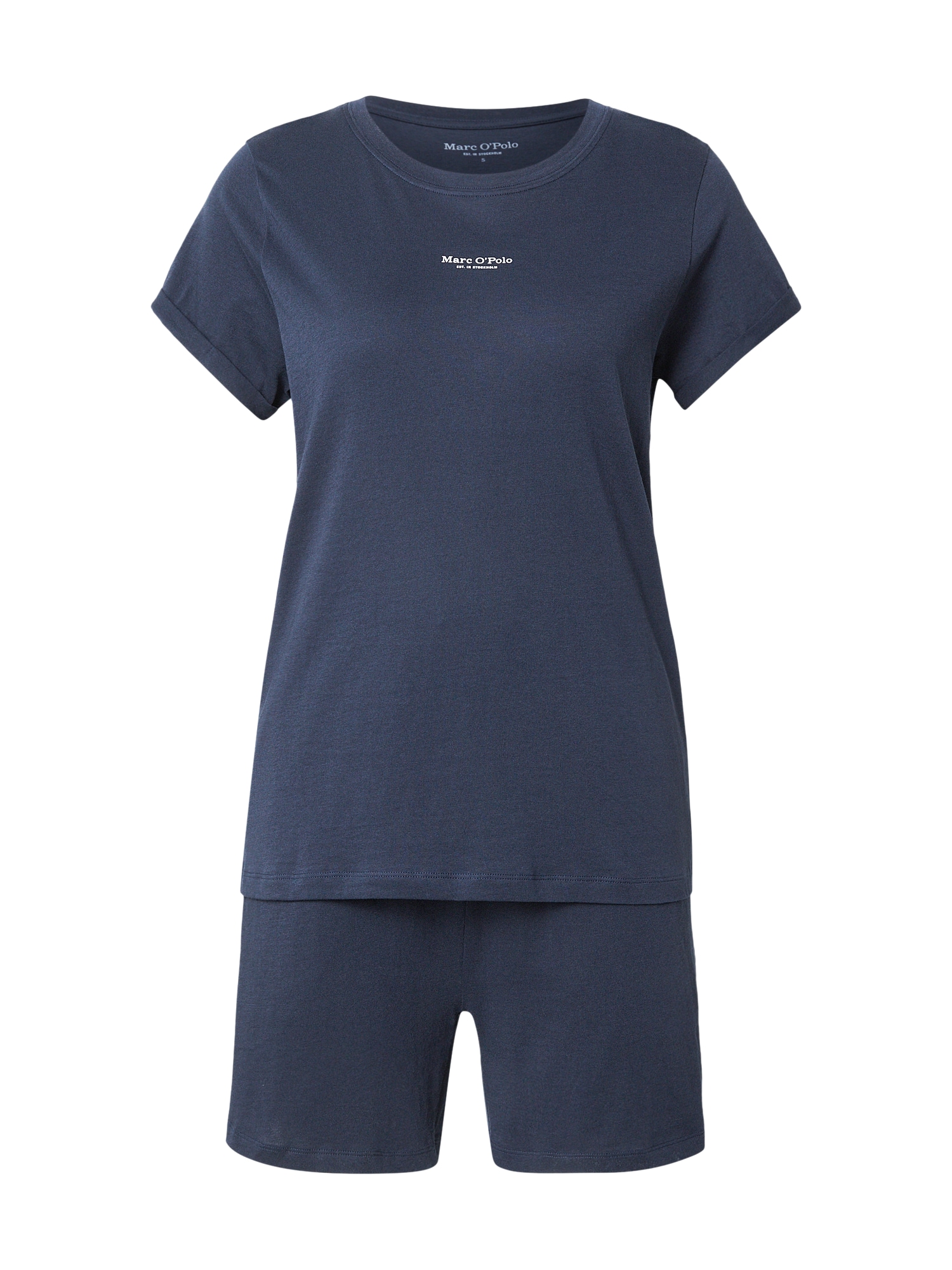 Marc OPolo Pijama  albastru închis / alb