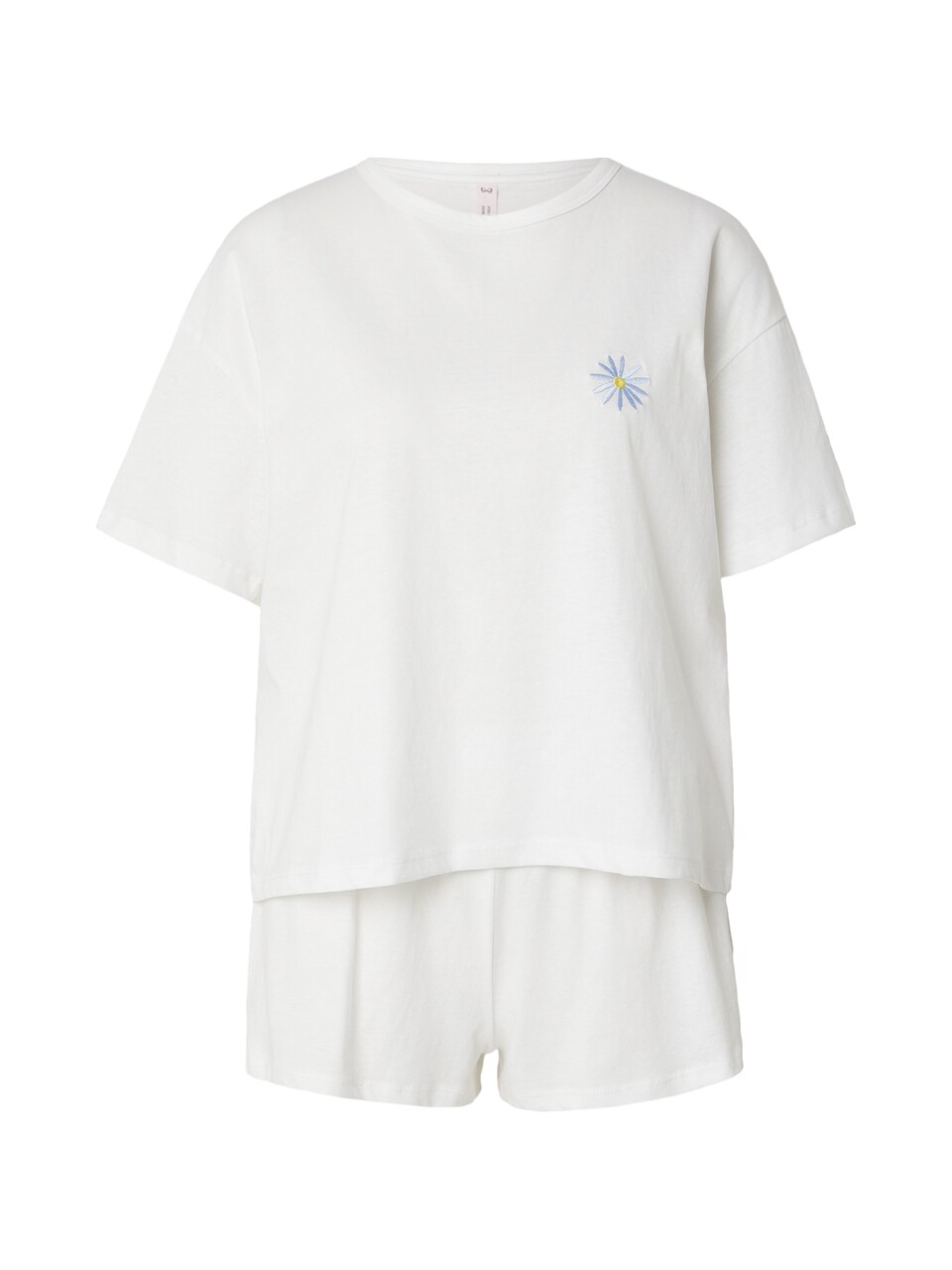 Kort pyjamas ljusblå / gul