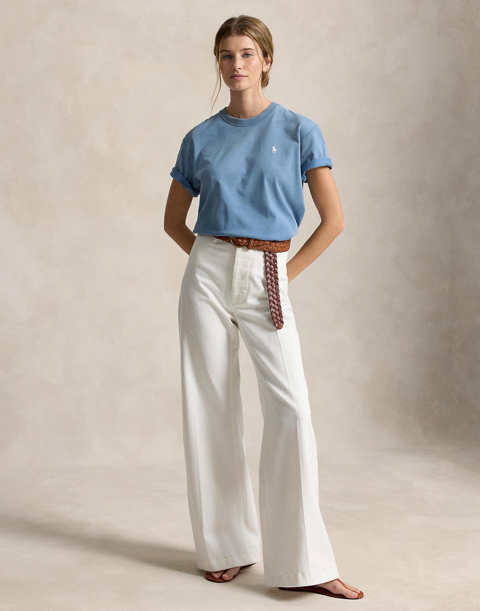 Polo Ralph Lauren Camiseta  azul claro / blanco – imagen 4