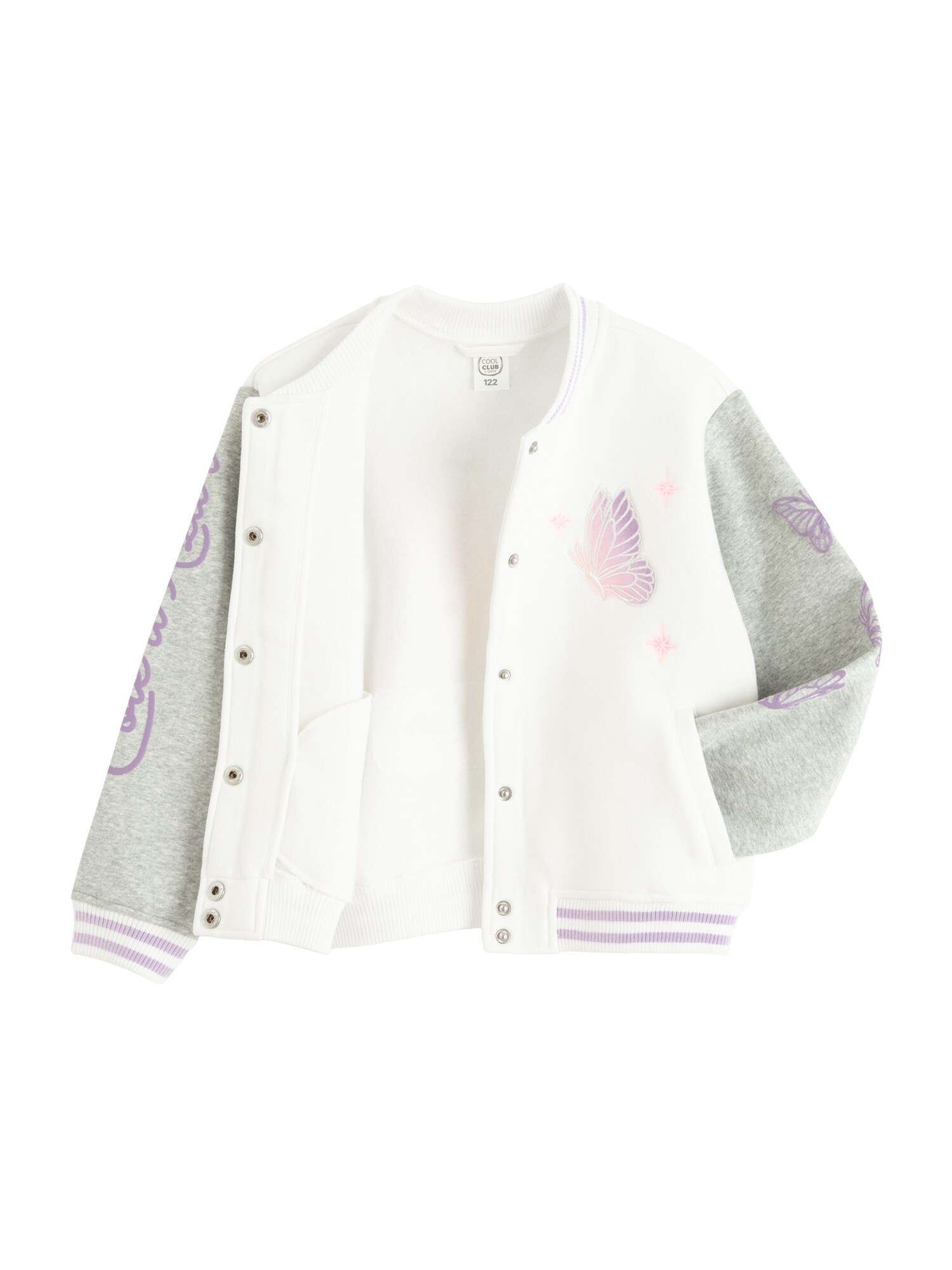 Cool Club Hanorac  gri / lila / roz / alb