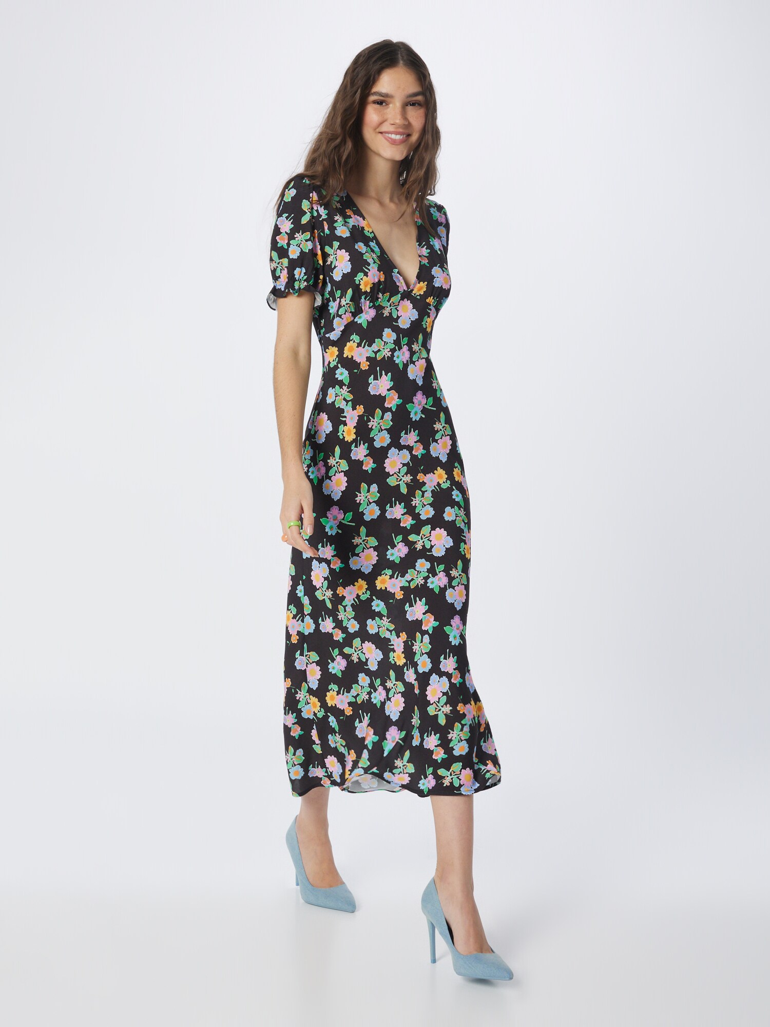 Nasty Gal Ruha  világoskék / zöld / orgona / fekete termék 2. képe