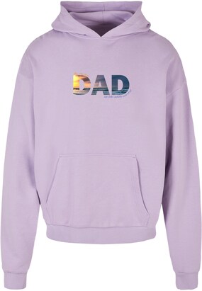 Merchcode Sweatshirt ‘For The Best Dad’ Navy / Geel / Lichtlila