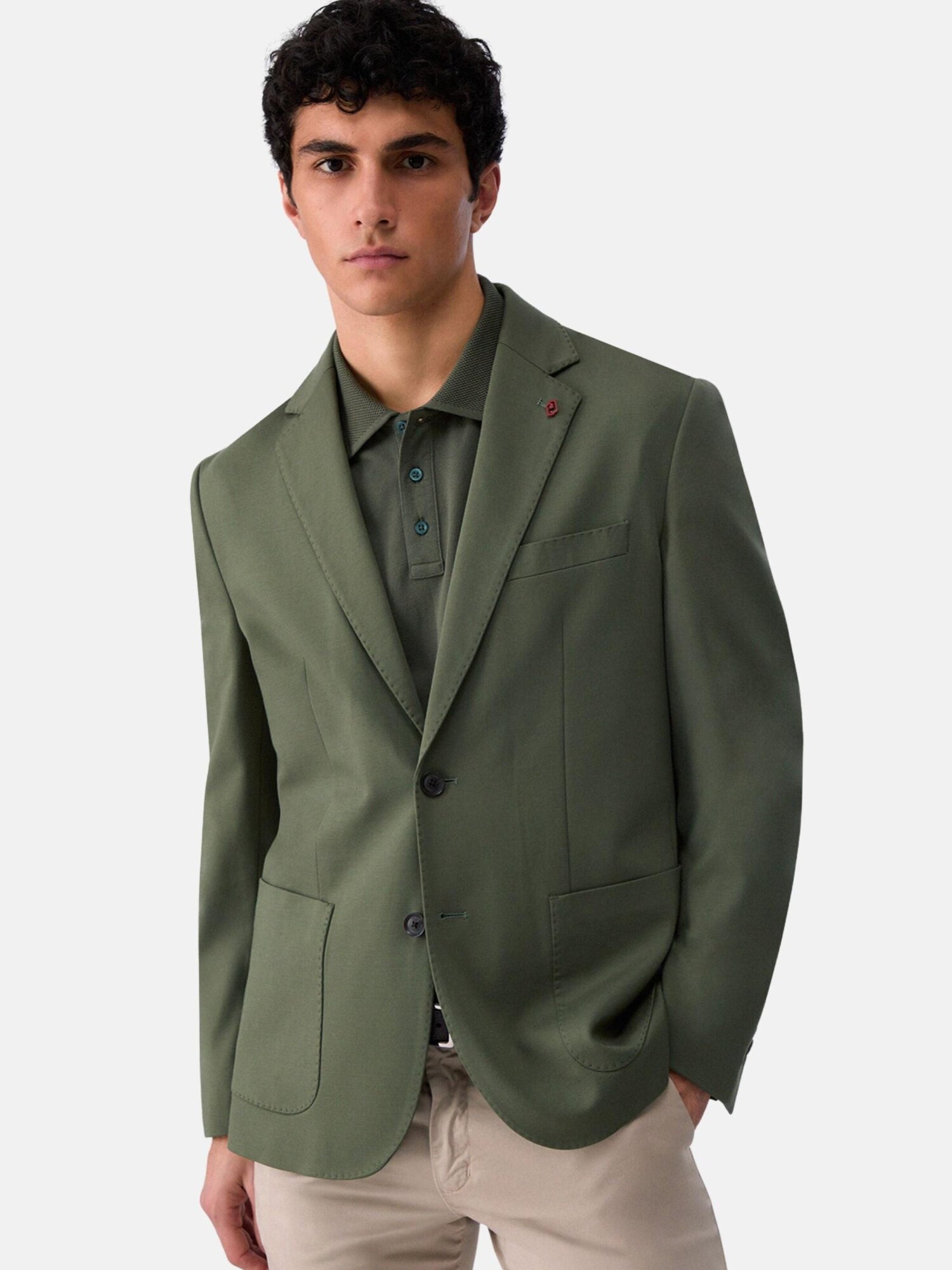 Liu Jo Chaqueta saco 'LIU JO UOMO GIACCA BLAZER JERSEY GIACCA'  verde oscuro – imagen 3