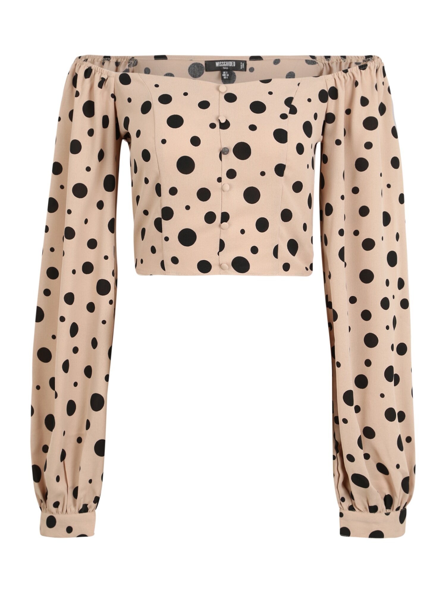 Missguided (Tall) Palaidinė 'POLKA DOT'  smėlio / juoda
