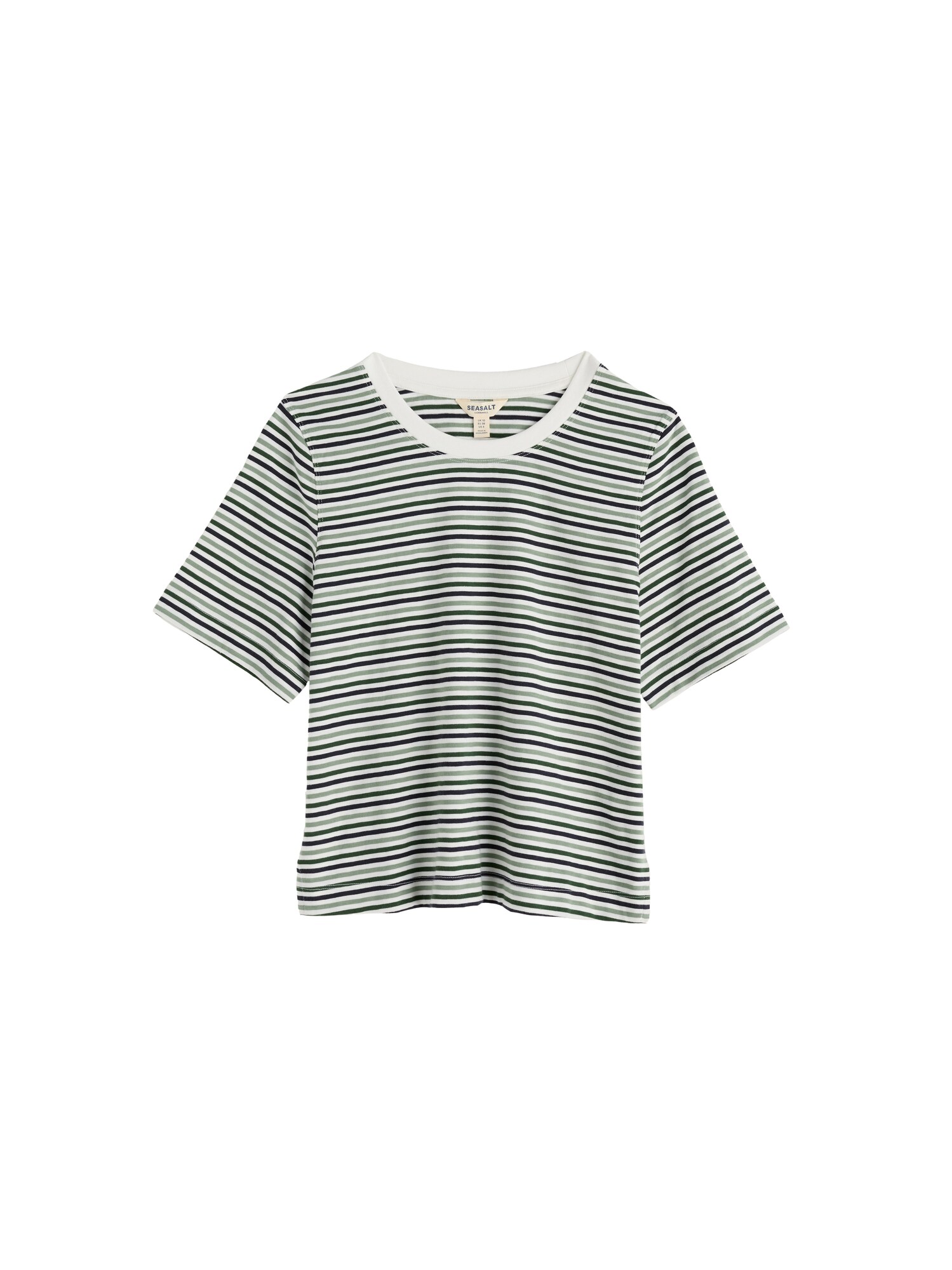 Seasalt Cornwall Camiseta 'Copseland' marino / verde / verde claro / blanco