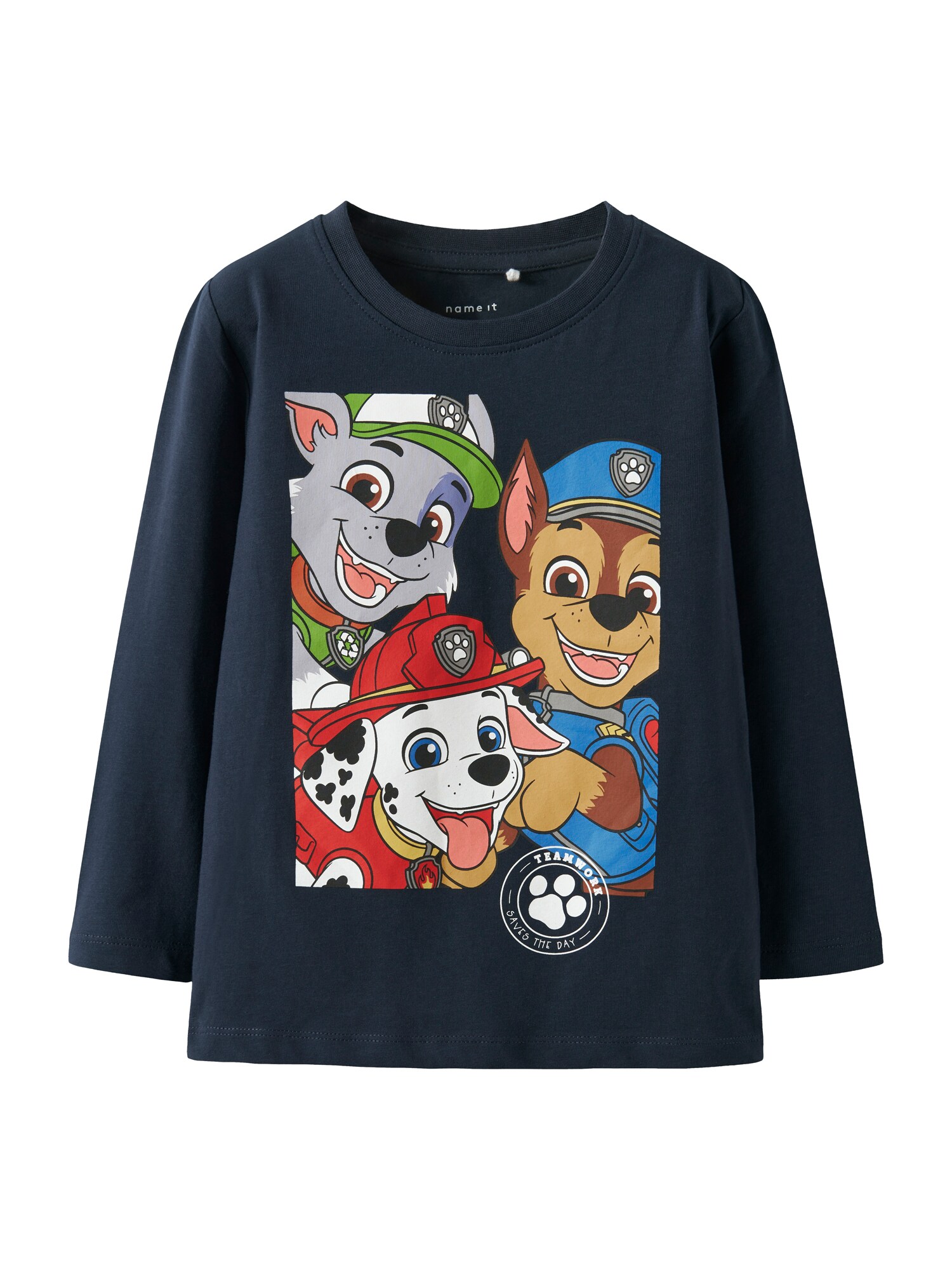 NAME IT Tricou 'NMMNitin Paw'  bleumarin / maro deschis / roșu / alb