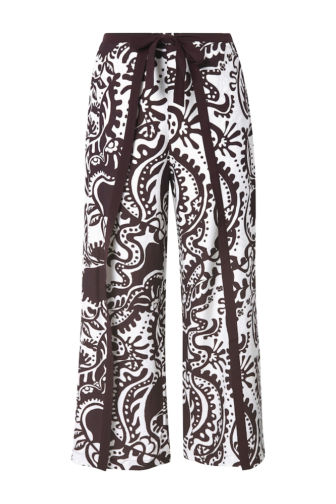 Ulla Popken Hose Damen Größe 54 dunkelbraun / weiß