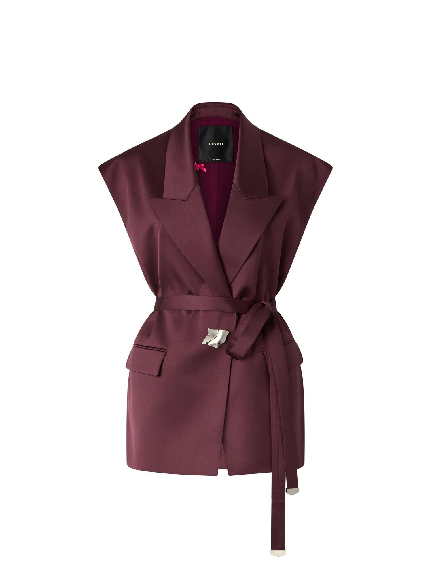 PINKO Blazer 'MELANZANA GIACCA SATIN'  burdeos