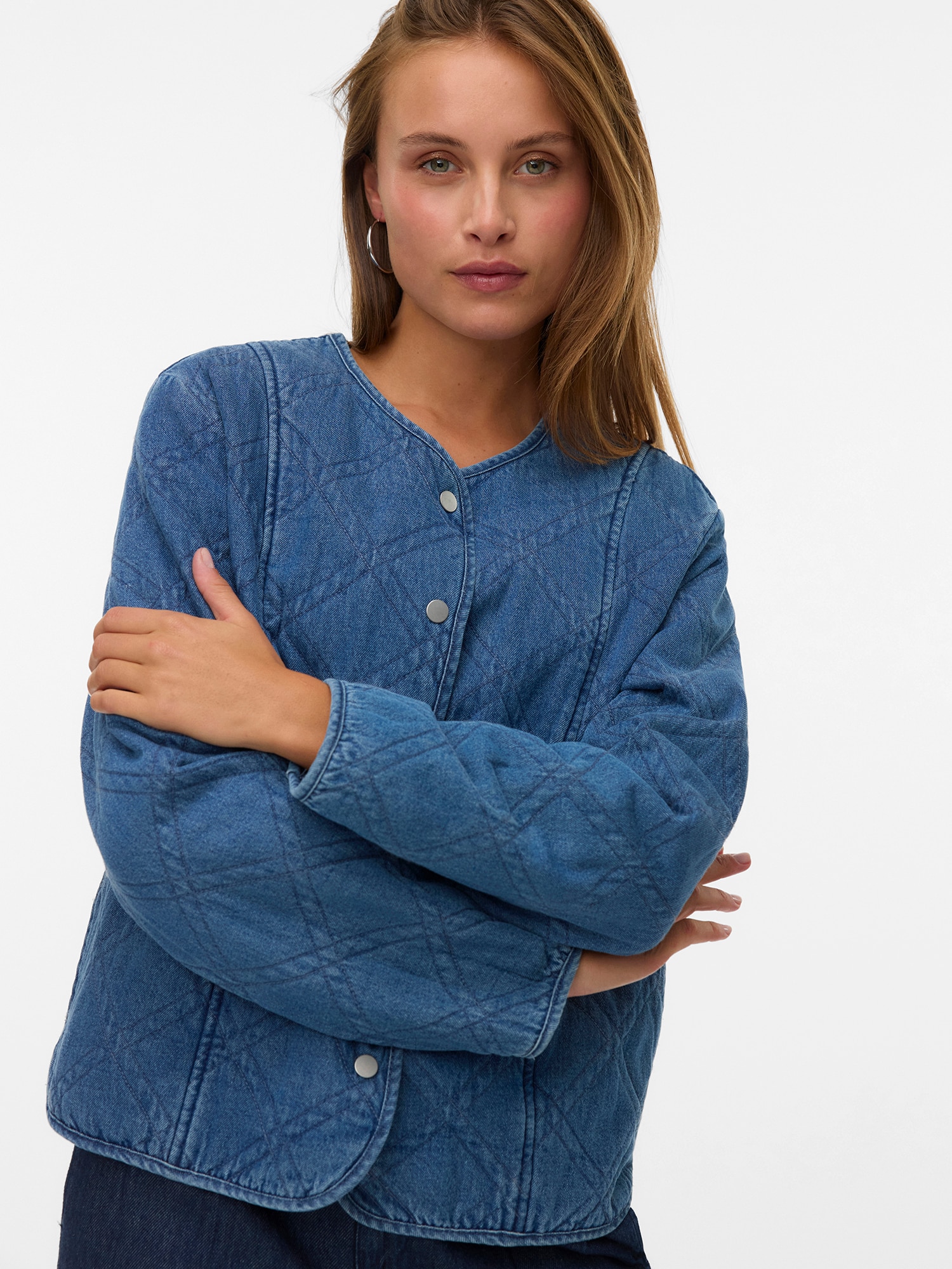 VERO MODA Prechodná bunda 'VMERA'  modrá denim (obrázok 2)