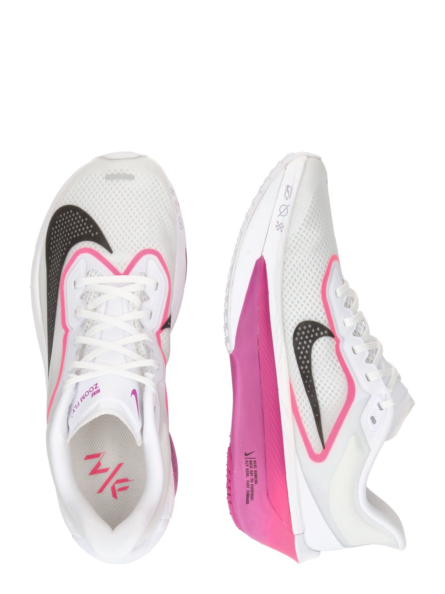 NIKE Futócipők 'Zoom Fly 6'  világos-rózsaszín / fekete / fehér termék 2. képe