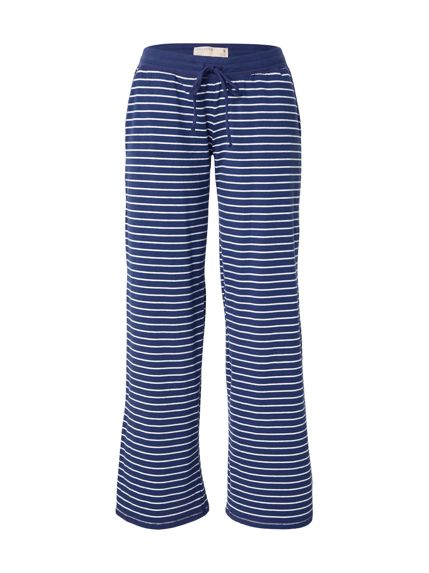HOLLISTER Pantaloni de pijama bleumarin / alb murdar