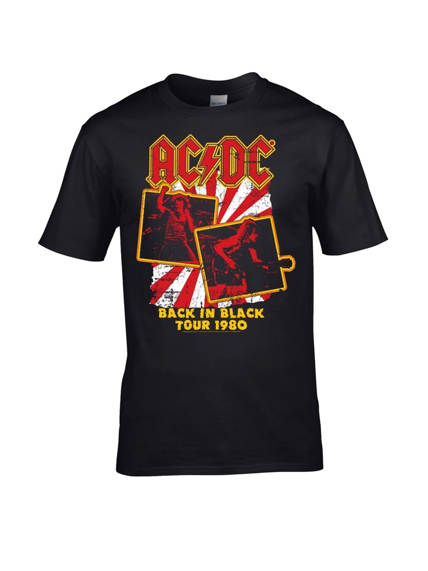 AC/DC Camiseta 'Ac/dc Back in Black Tour 1980 T-Shirt' negro – imagen 1