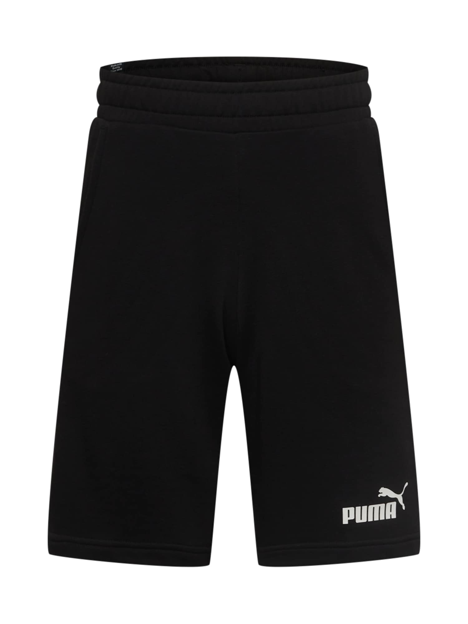 PUMA Sportinės kelnės 'Essentials' juoda / balta