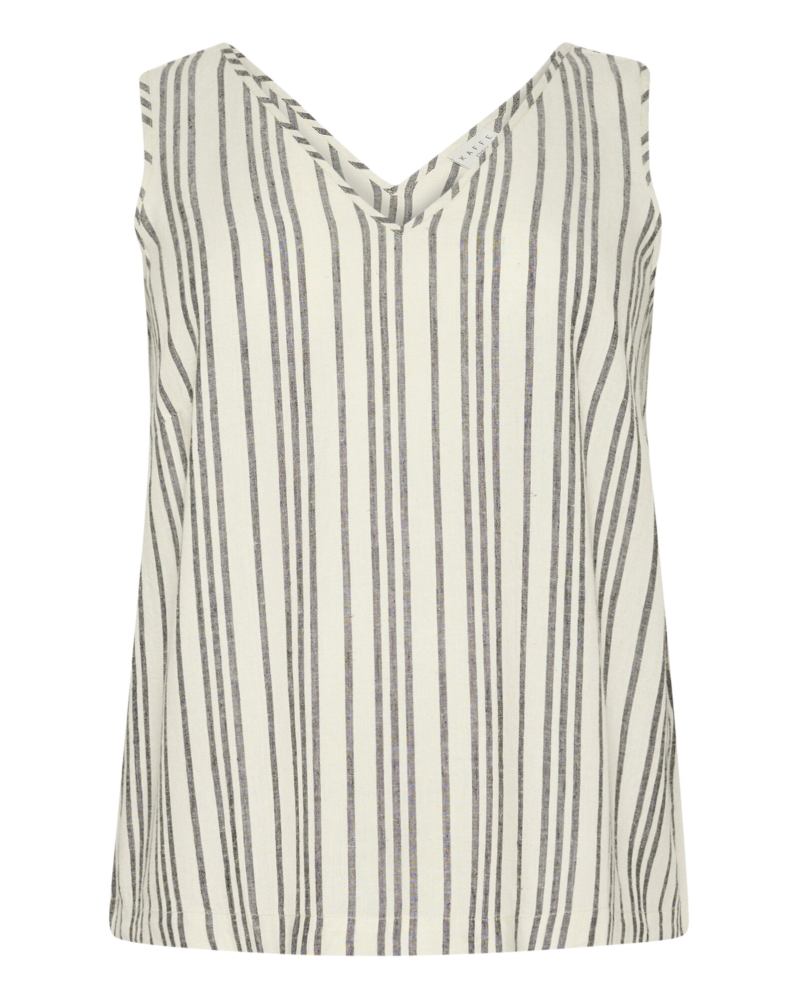 KAFFE CURVE Top Mille  gri închis / alb