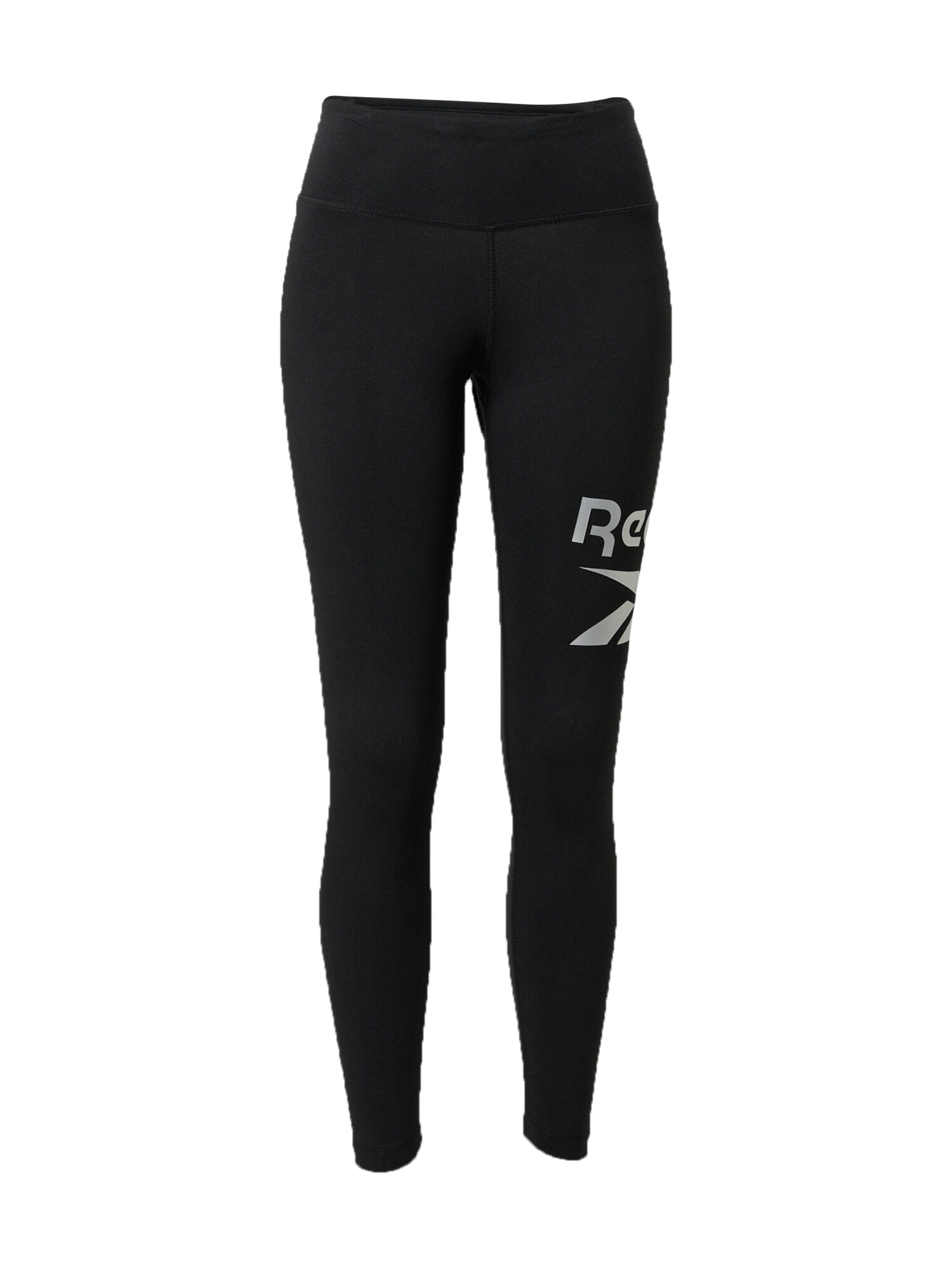 REEBOK Sportinės kelnės  juoda / sidabrinė