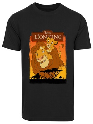 F4NT4STIC Shirt ‘Disney König Der Löwen Simba Und Mufasa’ Oker / Geel / Oranje / Zwart