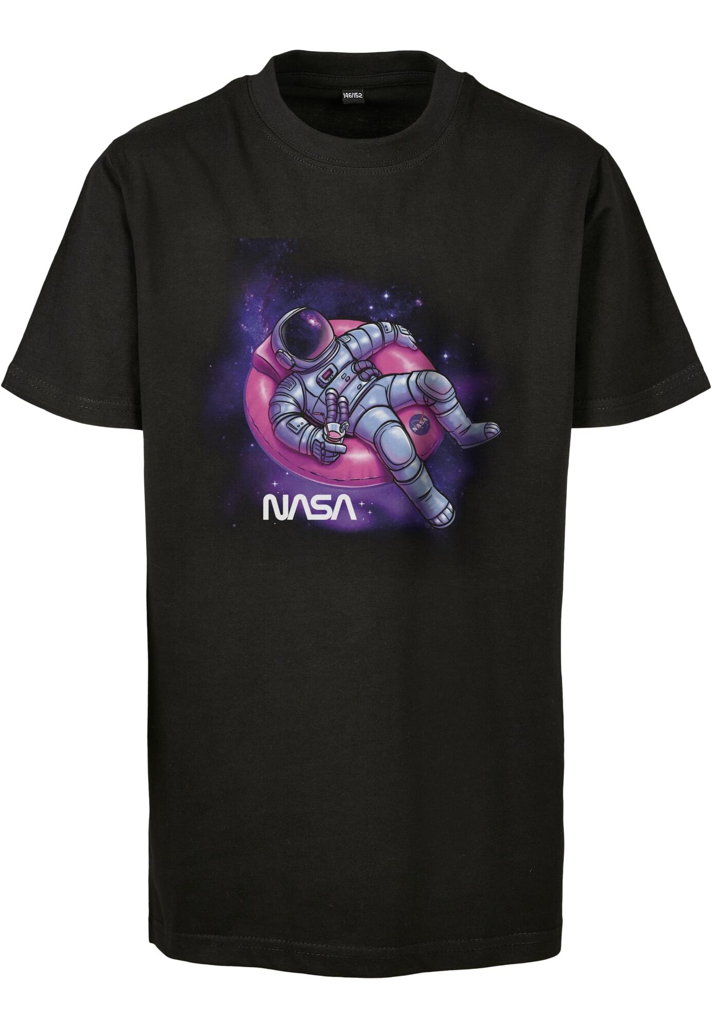 Mister Tee Tričko 'Nasa'  sivá / tmavofialová / čierna