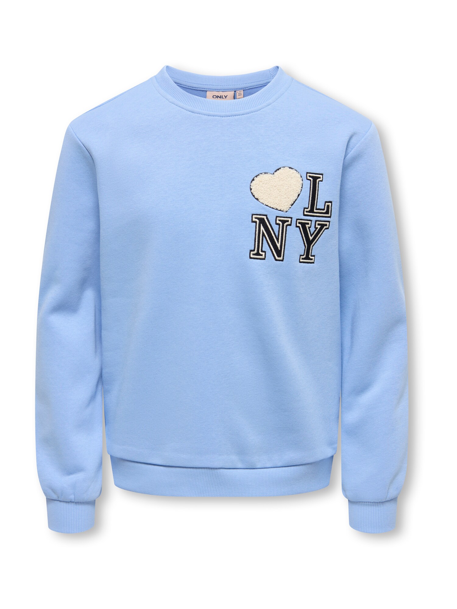 ONLY GIRLS Sweater majica svijetloplava / crna / bijela