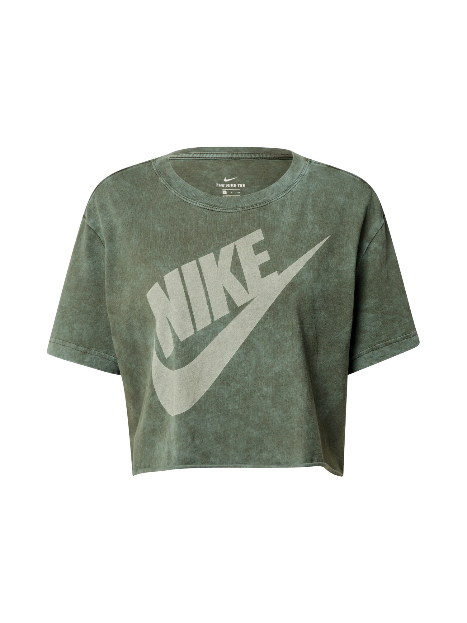Nike Sportswear Marškinėliai  rusvai žalia / balta