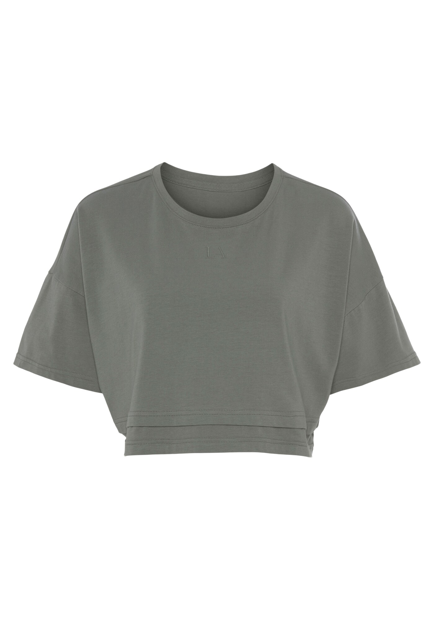 LASCANA Oversize póló  szürke / zöld akciós termékkép 1