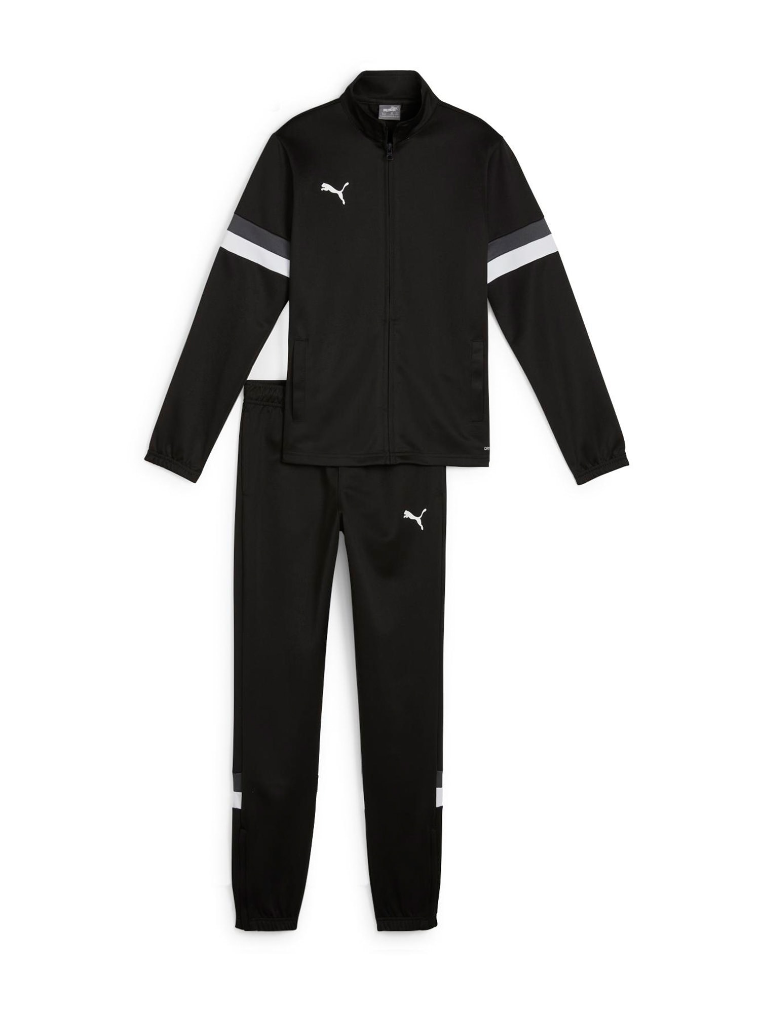 PUMA Облекло за трениране 'TeamRise'  тъмносиво / черно / бяло