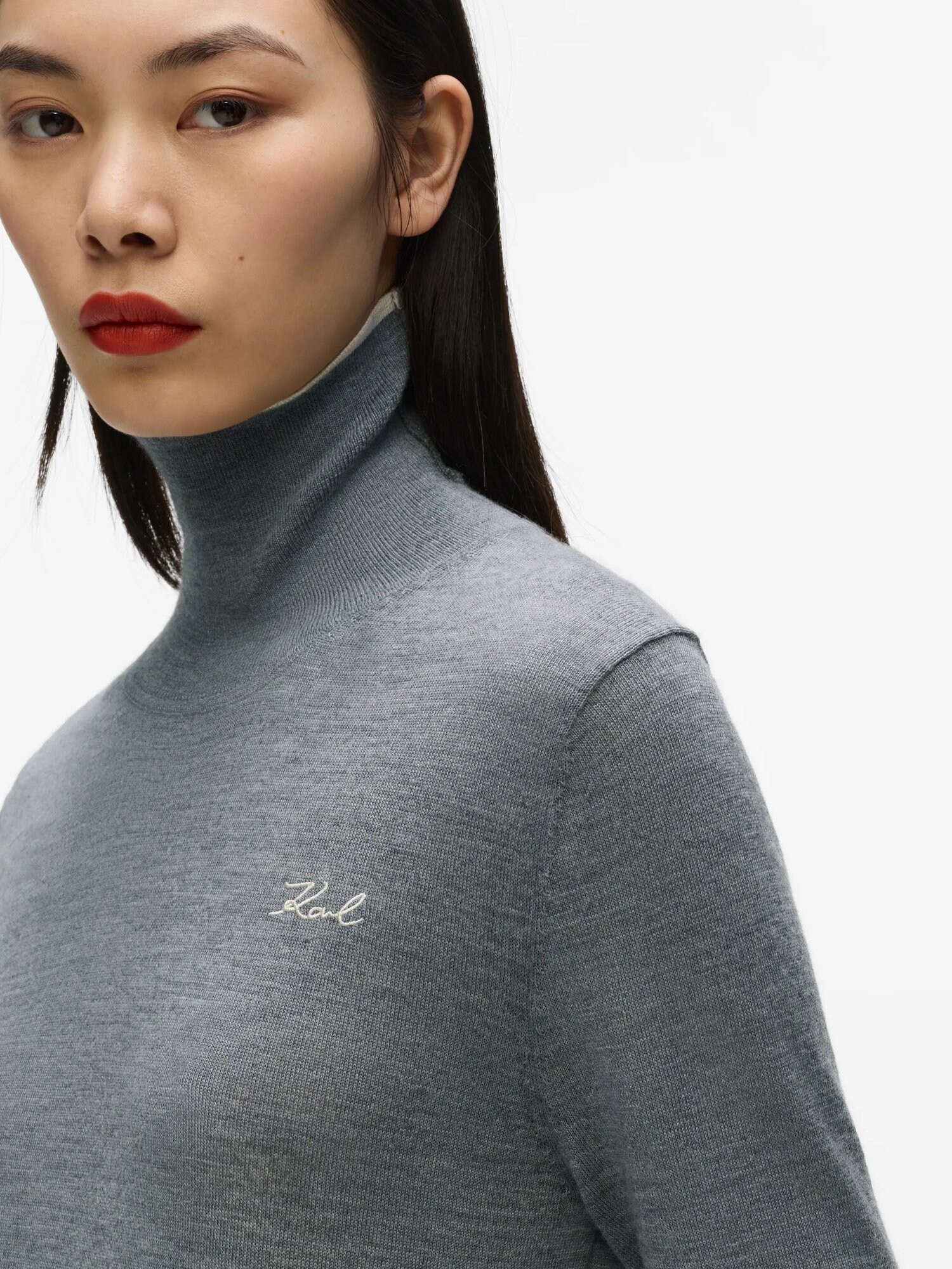 Karl Lagerfeld Jersey  gris oscuro – imagen 4