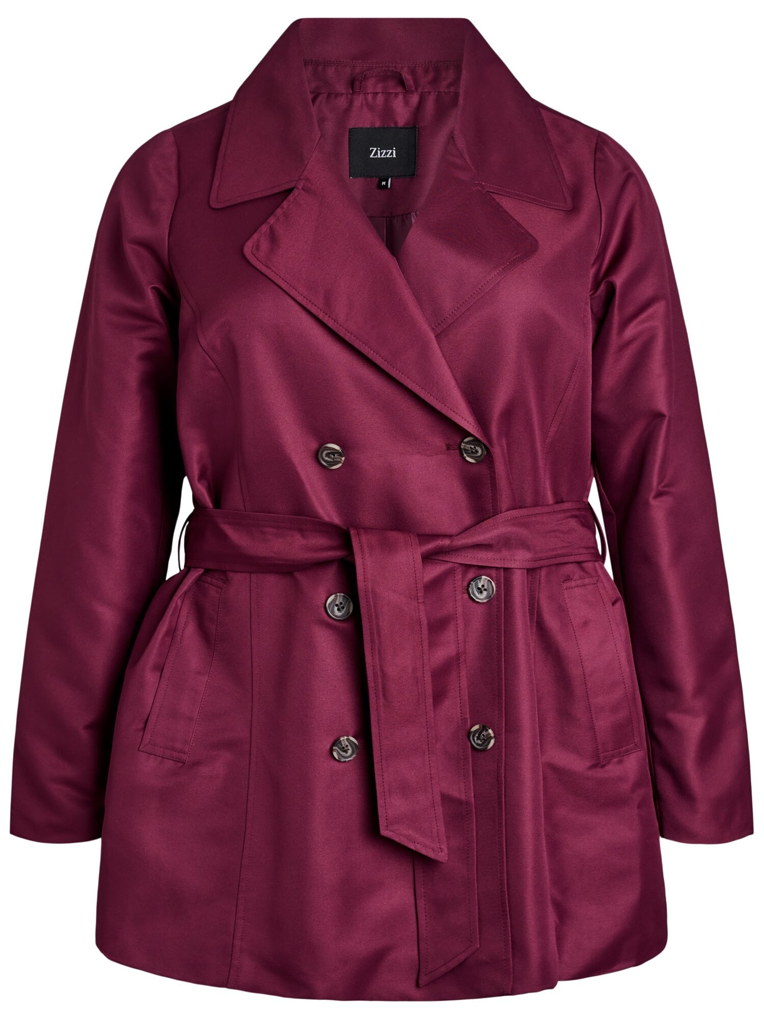 Zizzi Palton de primăvară-toamnă CASELIN  roșu bordeaux