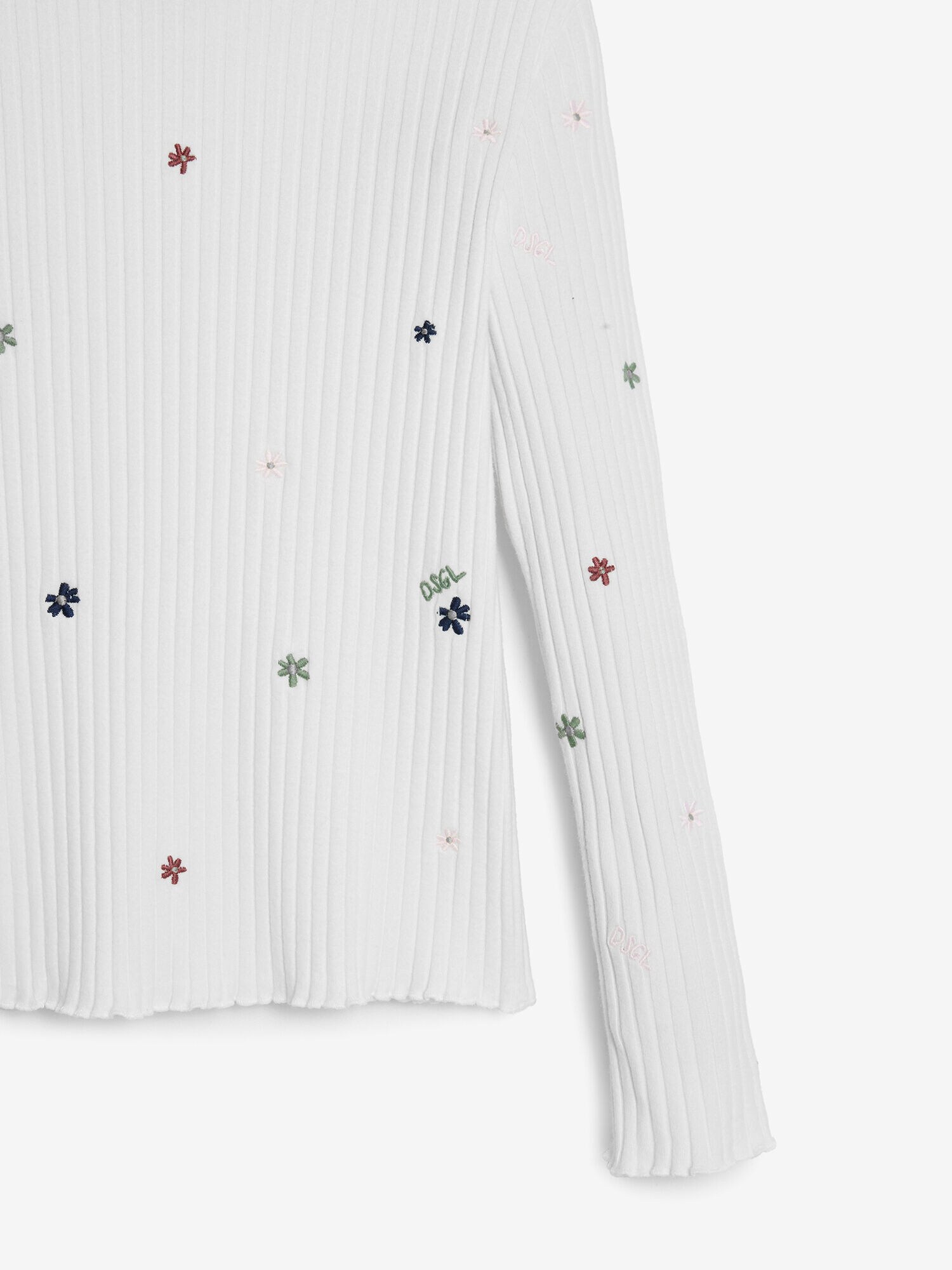 Desigual Tričko zmiešané farby / biela (obrázok 6)