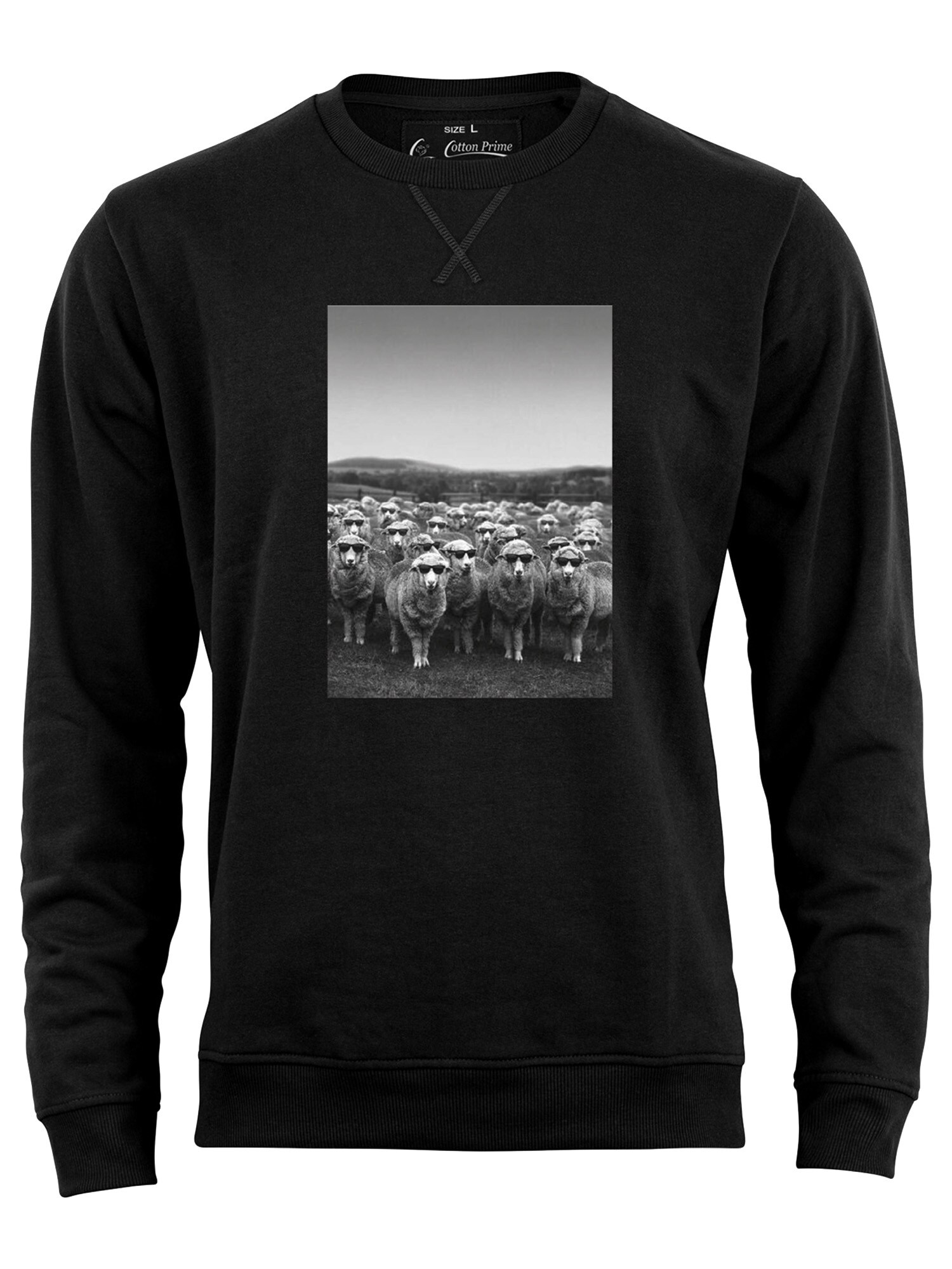 Cotton Prime Sudadera 'Schafe'  gris / negro