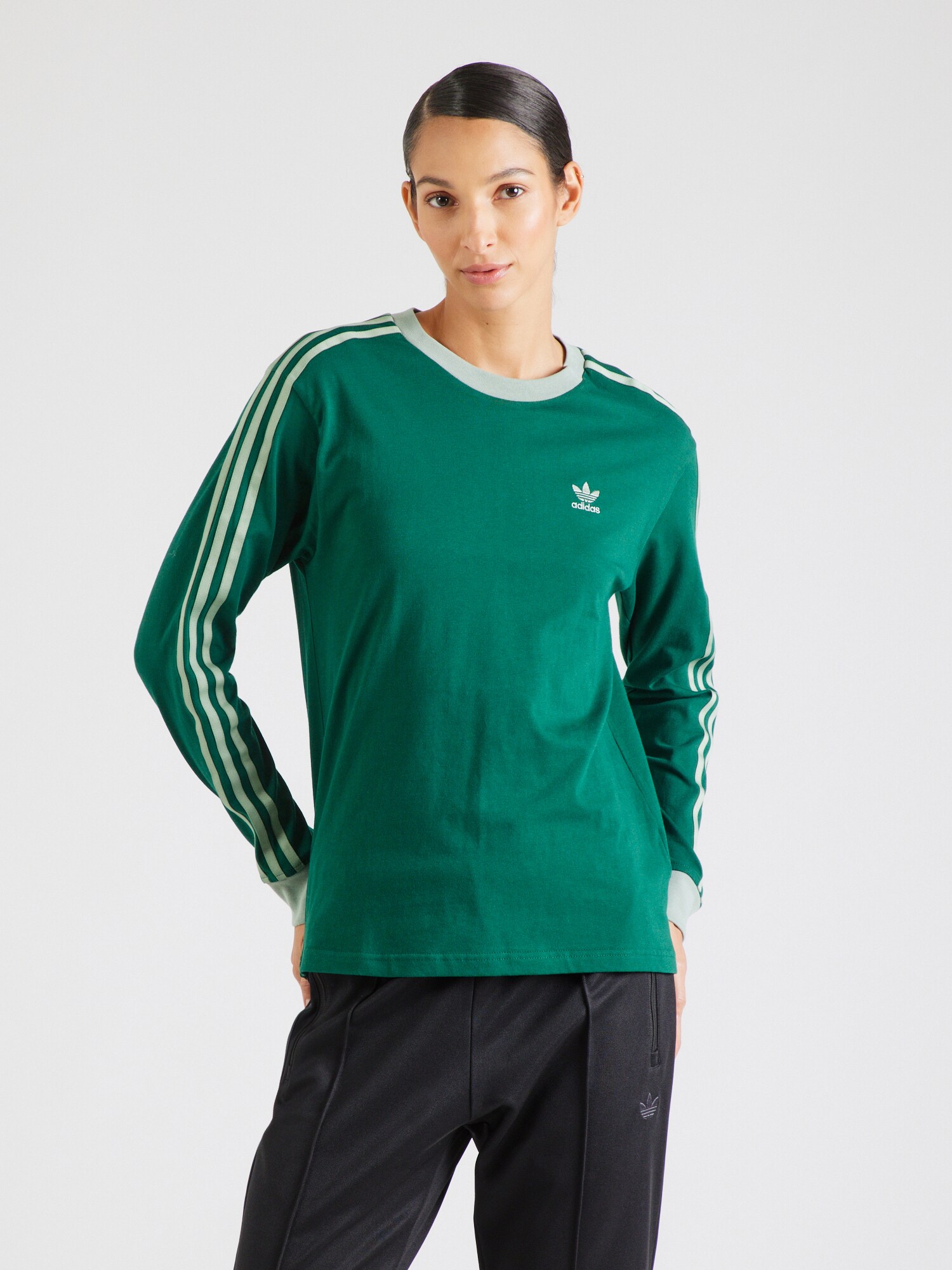 ADIDAS ORIGINALS Póló  zöld / fehér termék 2. képe