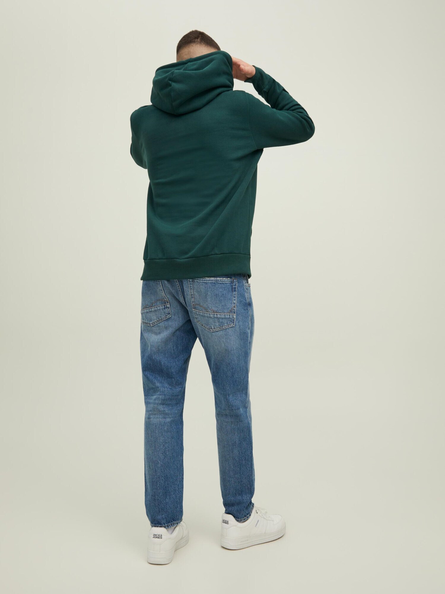 JACK & JONES Mikina 'New Denim' žltá / sivá / tmavozelená / biela (obrázok 3)