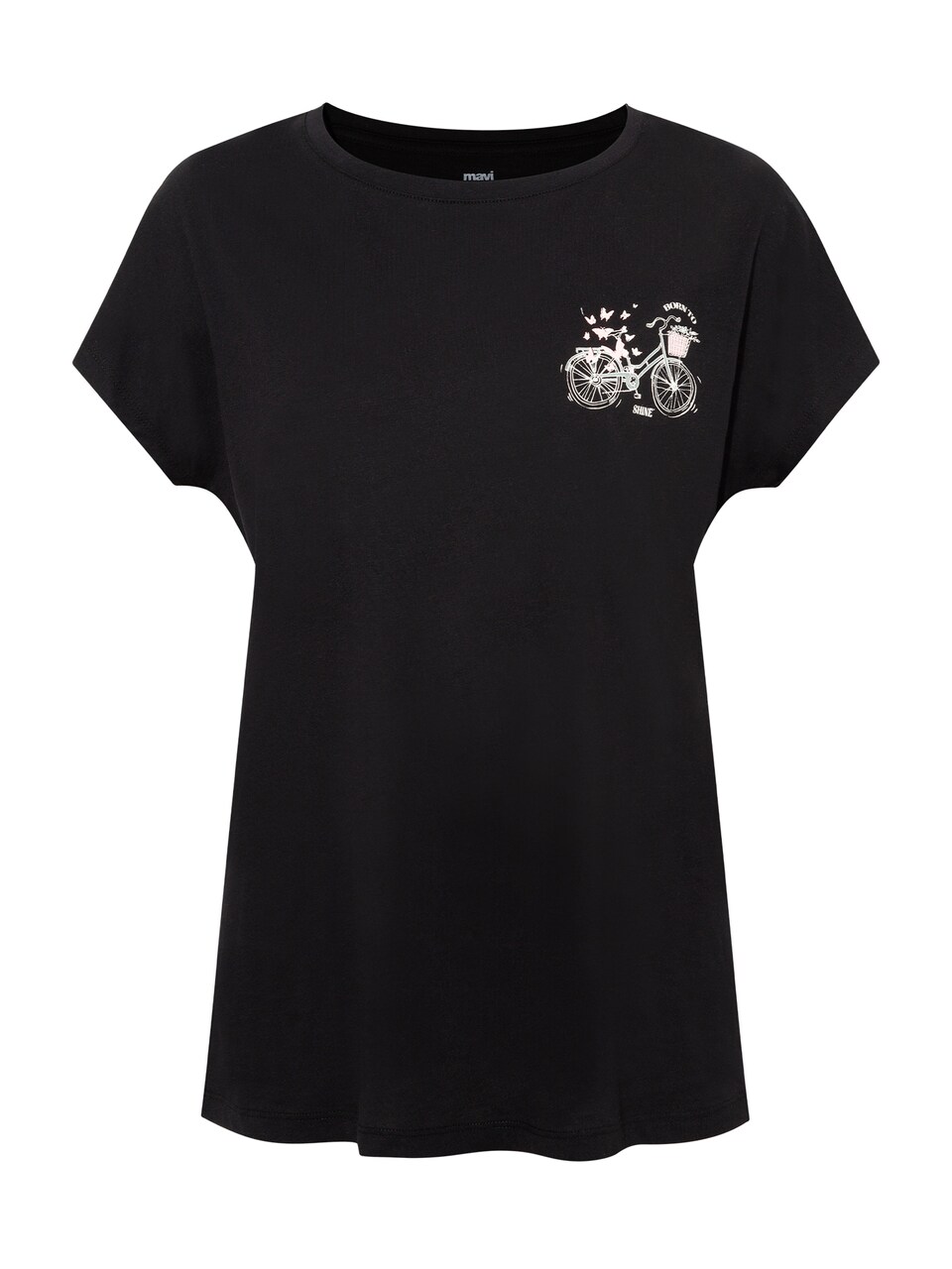 T-shirt grå / pastellrosa / svart