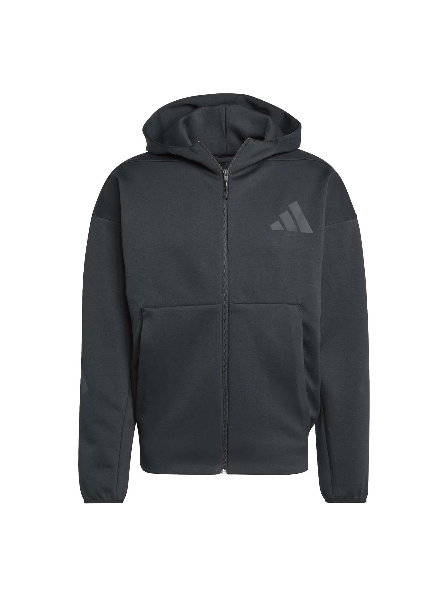ADIDAS SPORTSWEAR Bluză cu fermoar sport Z.N.E. gri metalic / negru