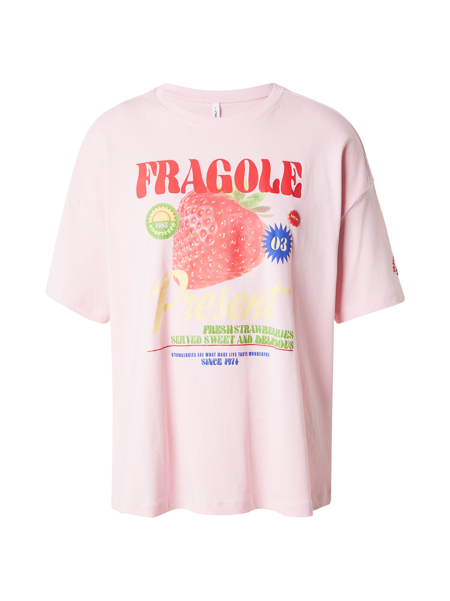 ONLY Tricou ONLBOLETTE  albastru / verde deschis / roz / roșu