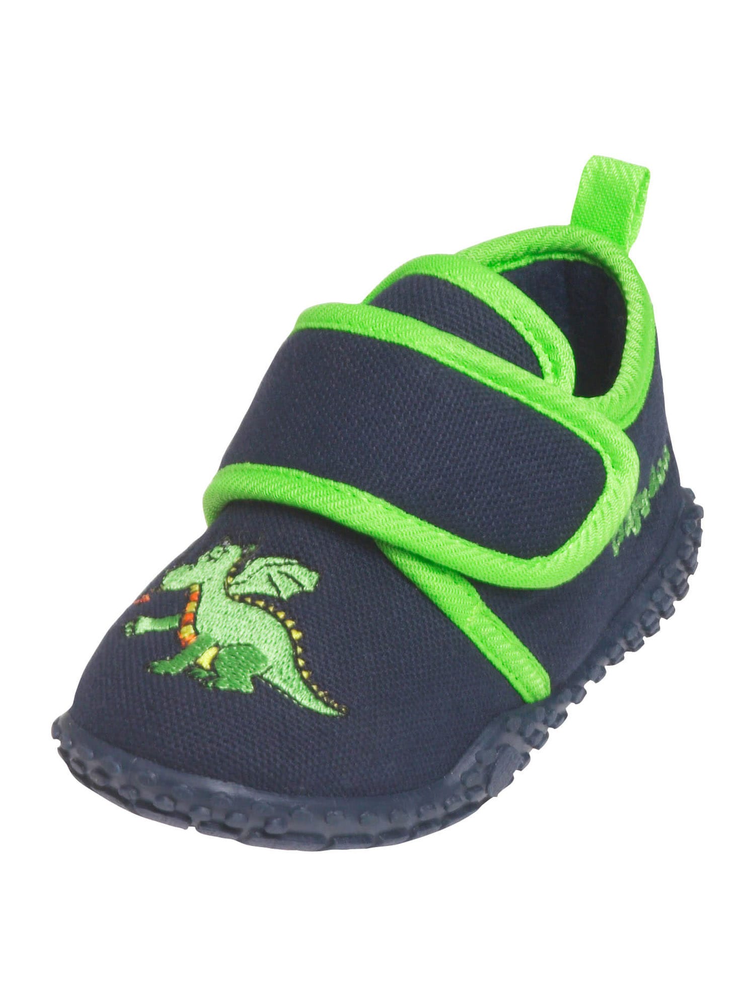 PLAYSHOES Házi cipő 'Drache'  tengerészkék / limone / neonzöld / sötét narancssárga akciós termékkép 1