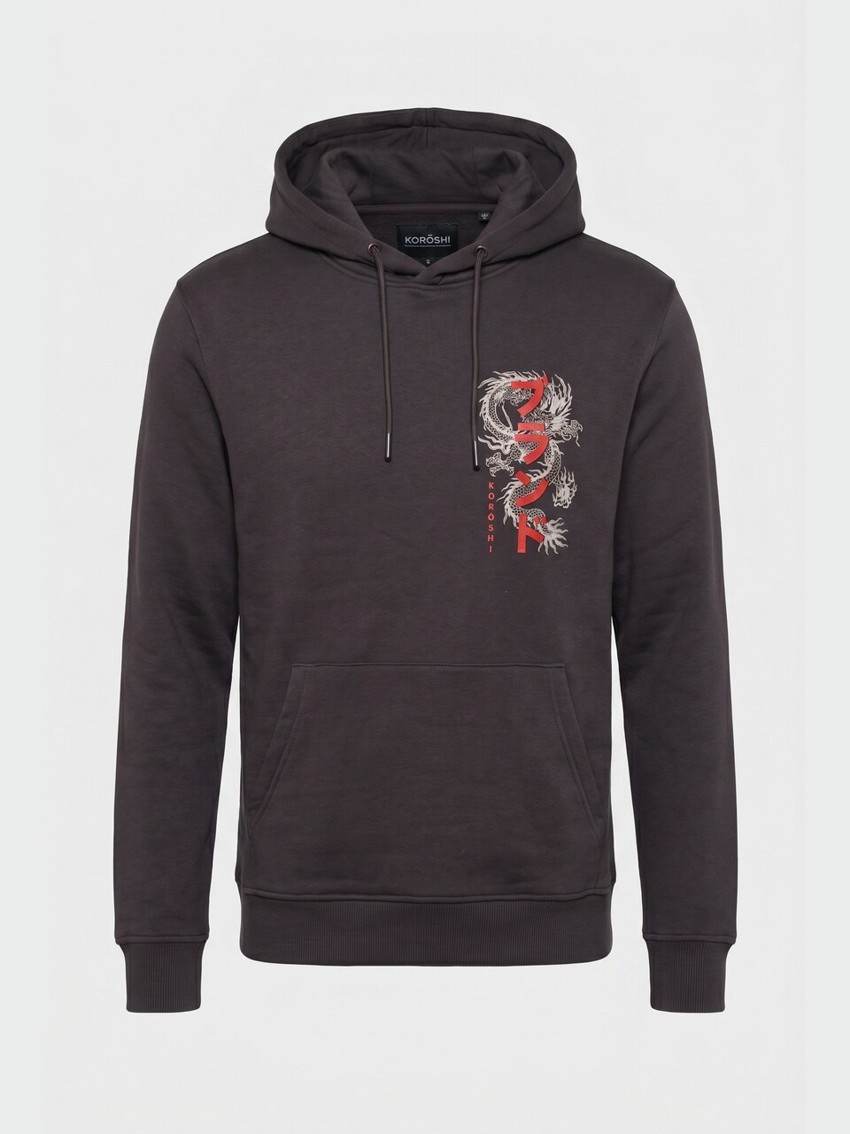 Sweatshirt antracit / röd