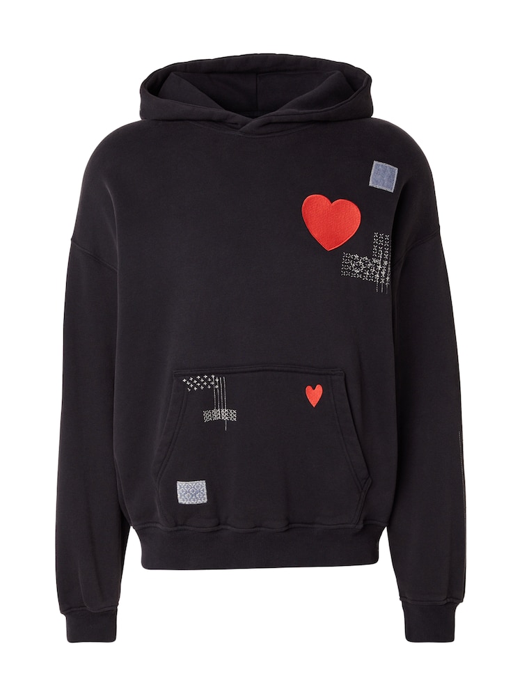 Abercrombie & Fitch Sweatshirt Herren Größe L opal / rot / schwarz / weiß