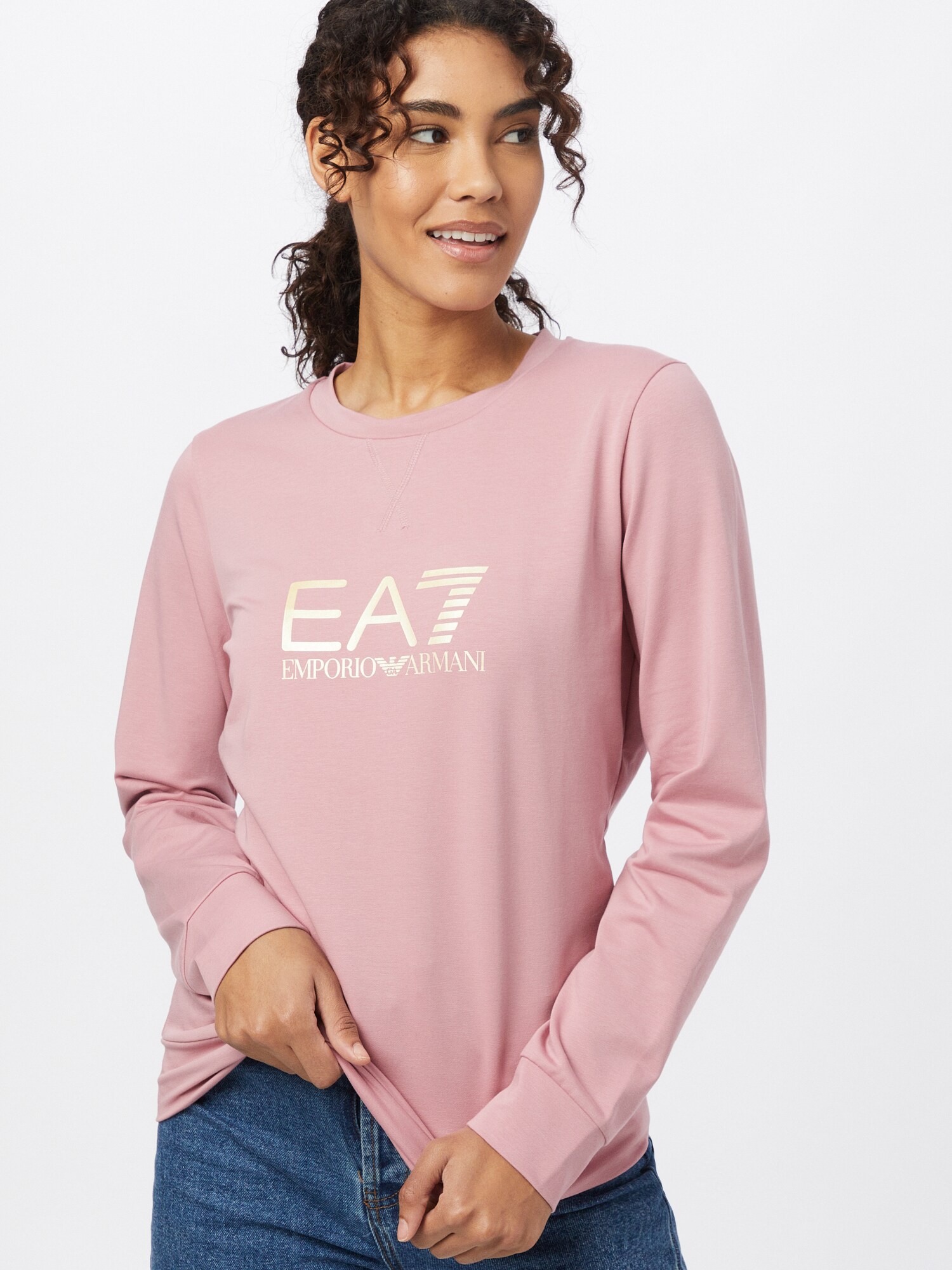 EA7 Emporio Armani Sweatshirt  light pink / white